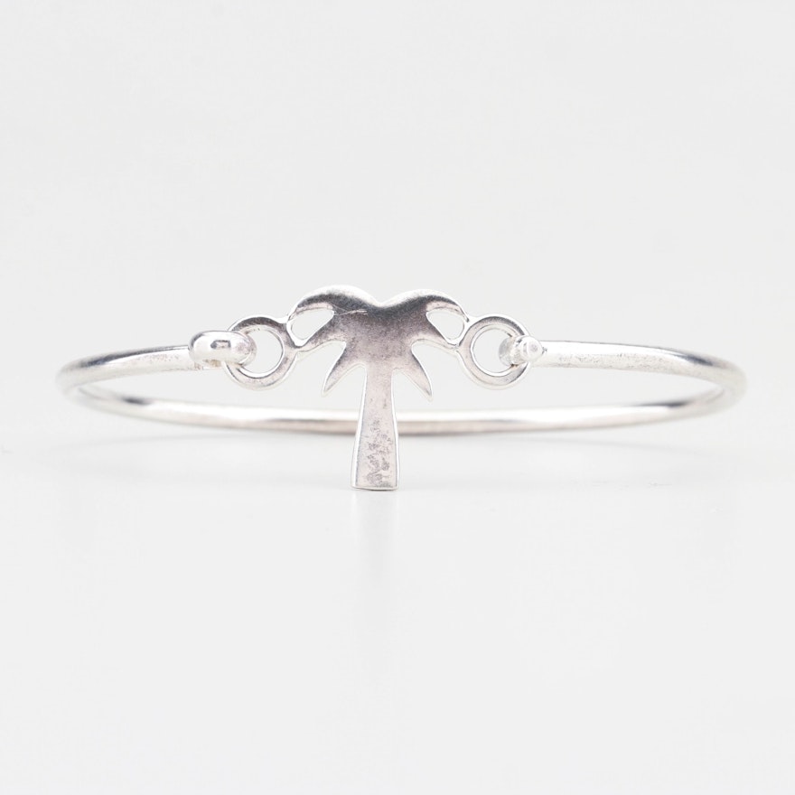 Sterling Silver Palm Tree Bangle