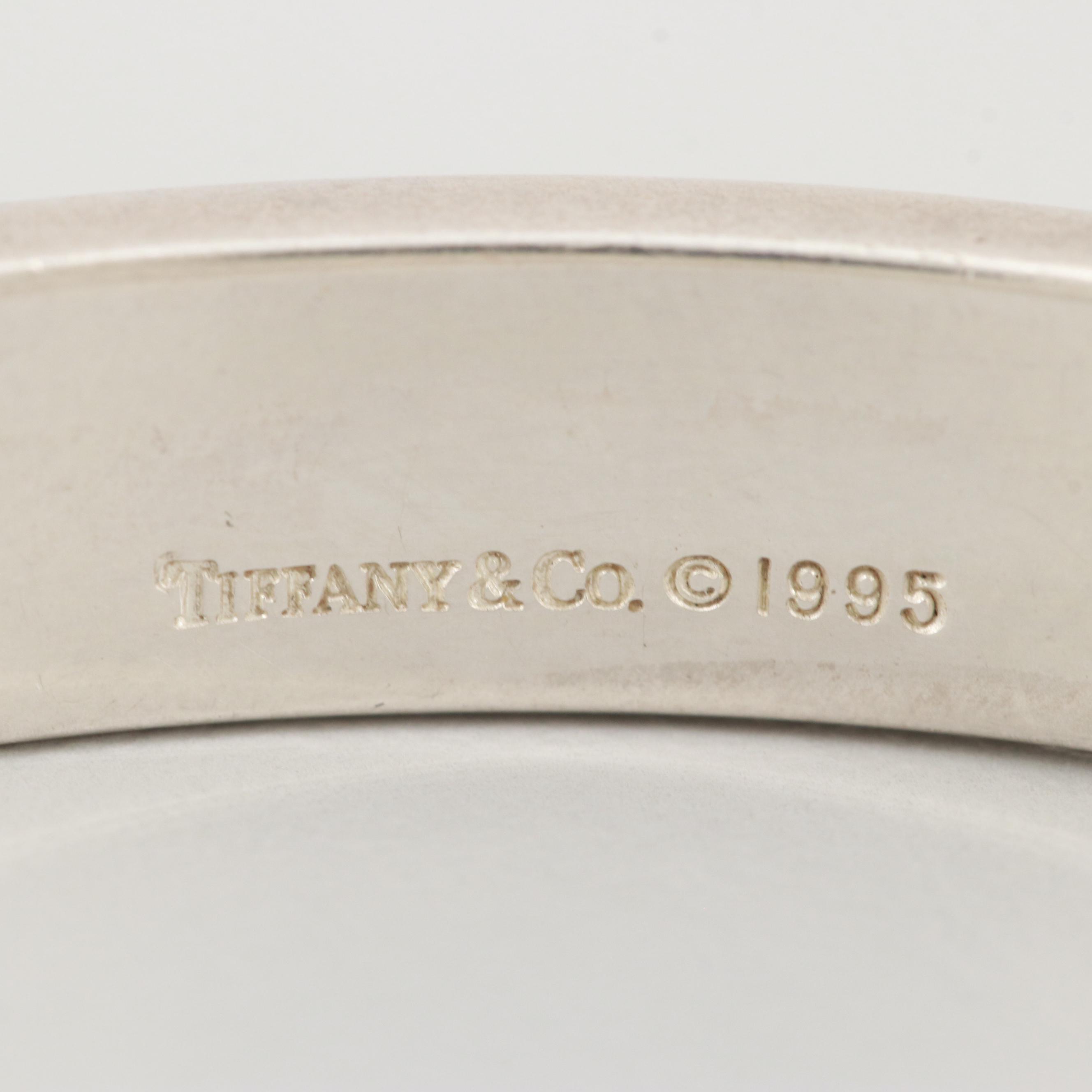 Tiffany & Co. "Atlas" Collection Sterling Silver Cuff Bracelet with Pouch