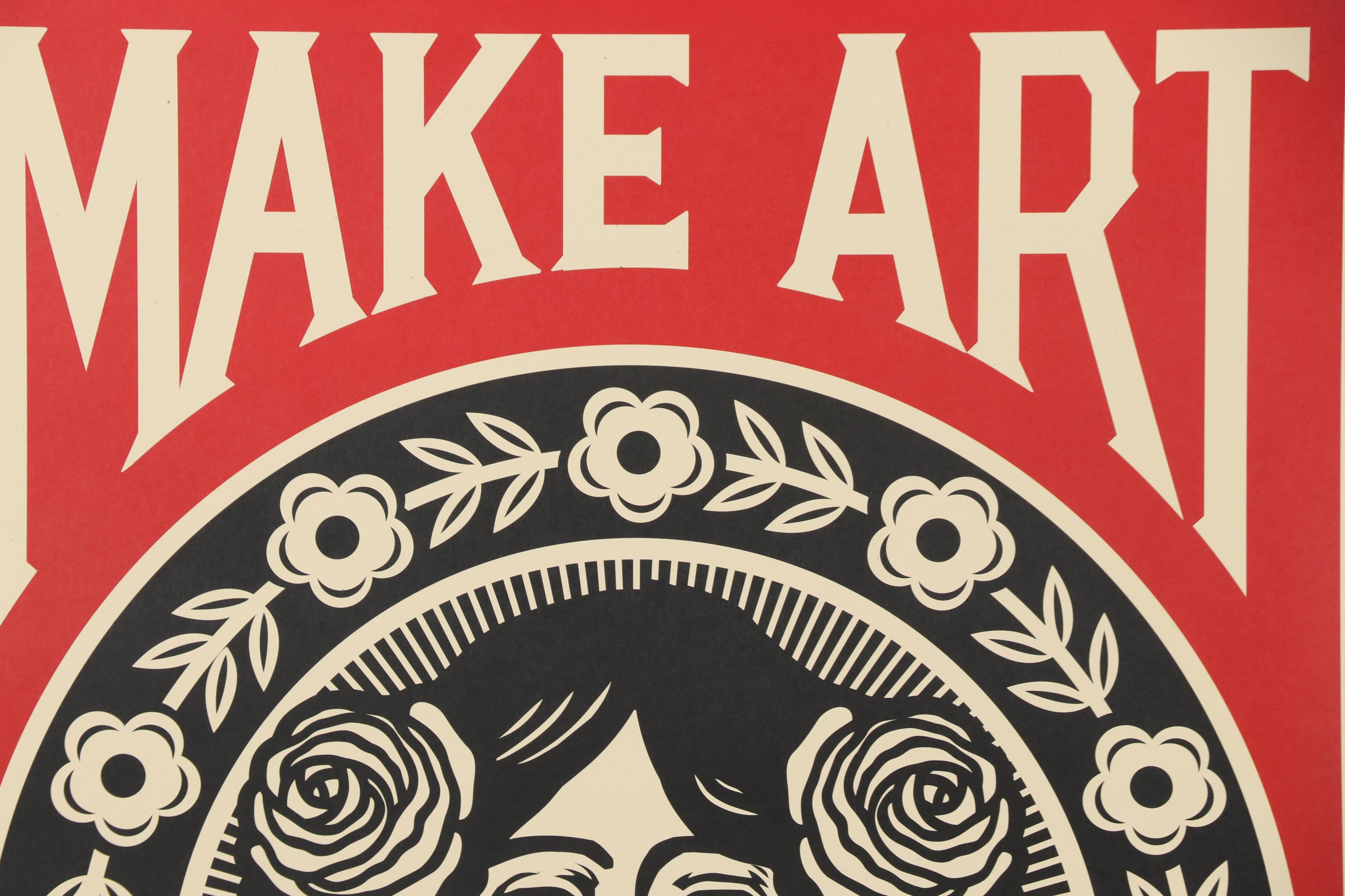 Shepard Fairey Offset Print "Make Art Not War"