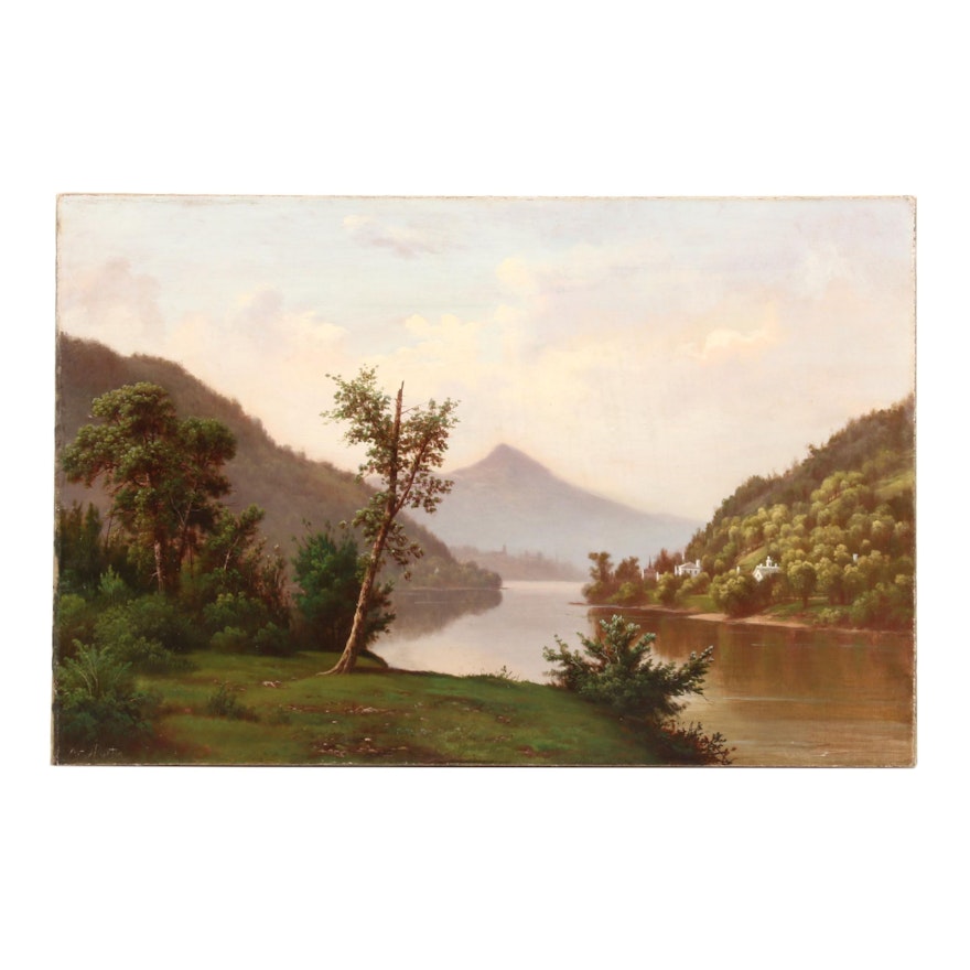 Oil Painting in the Style of Arthur Parton "Lake George"