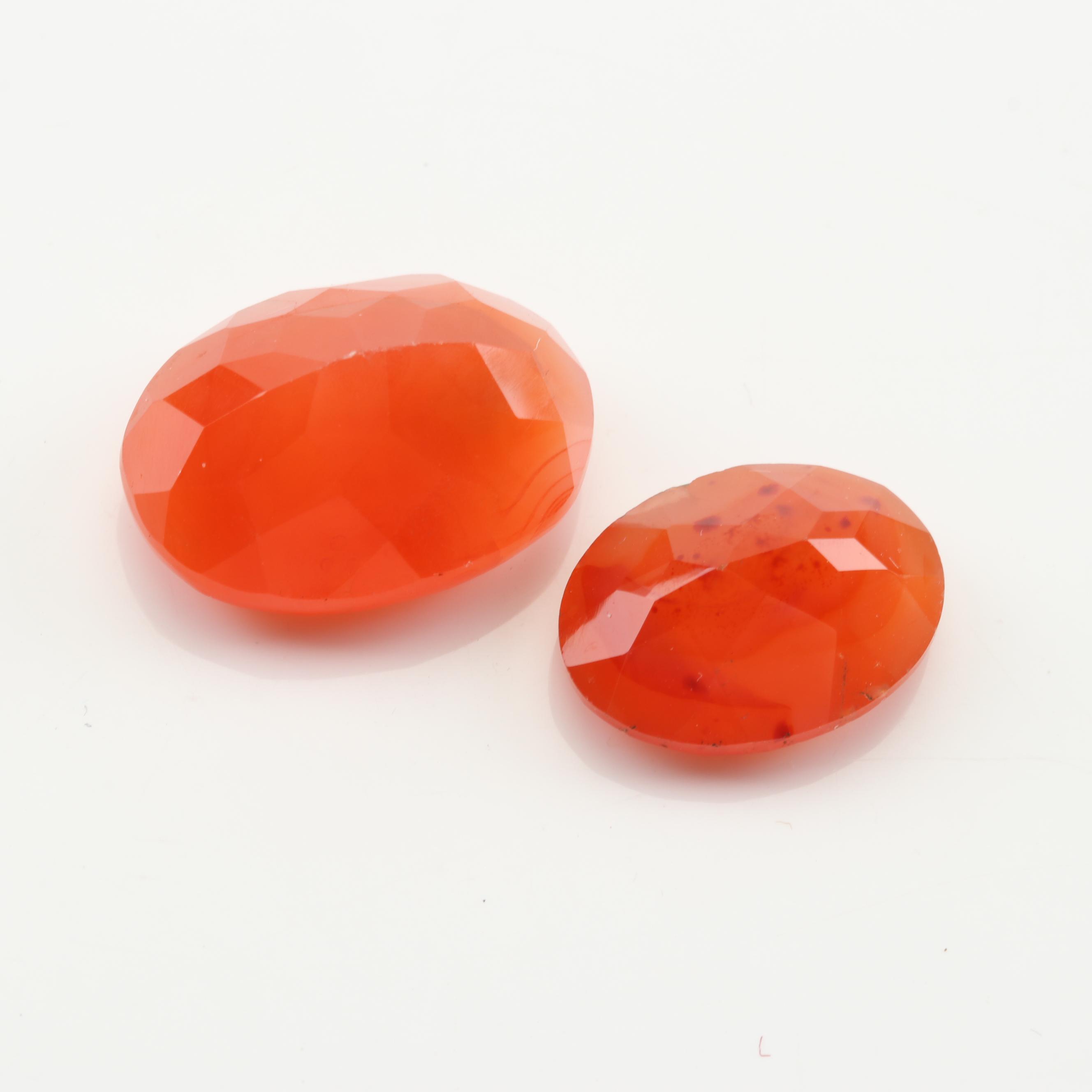 Loose 70.25 CTW Carnelian Chalcedony Gemstones