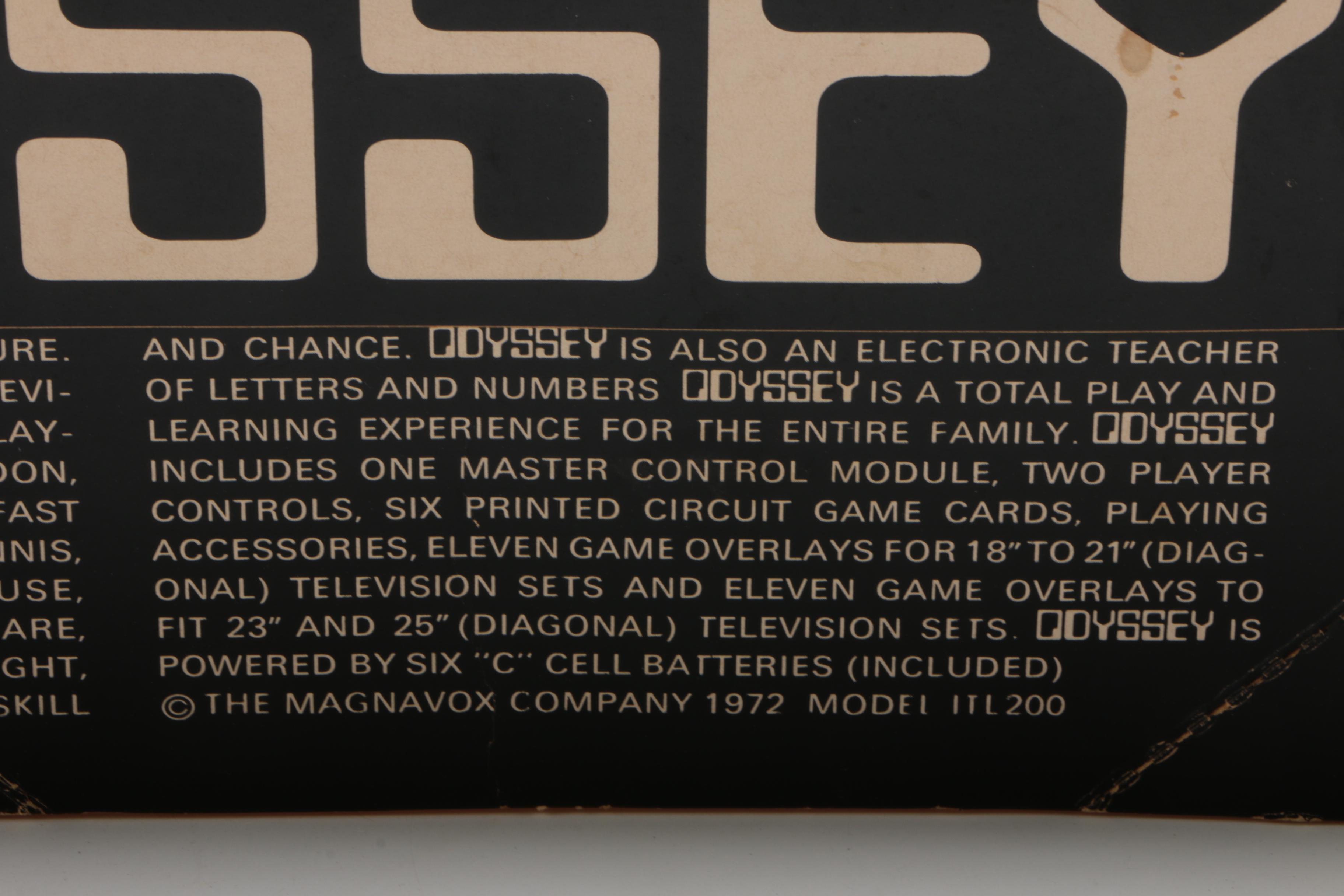 Magnavox Odyssey 1TL200 Game Console, 1972