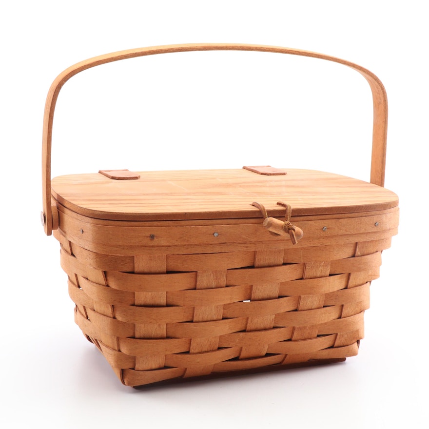 Longaberger Handwoven Handled Basket