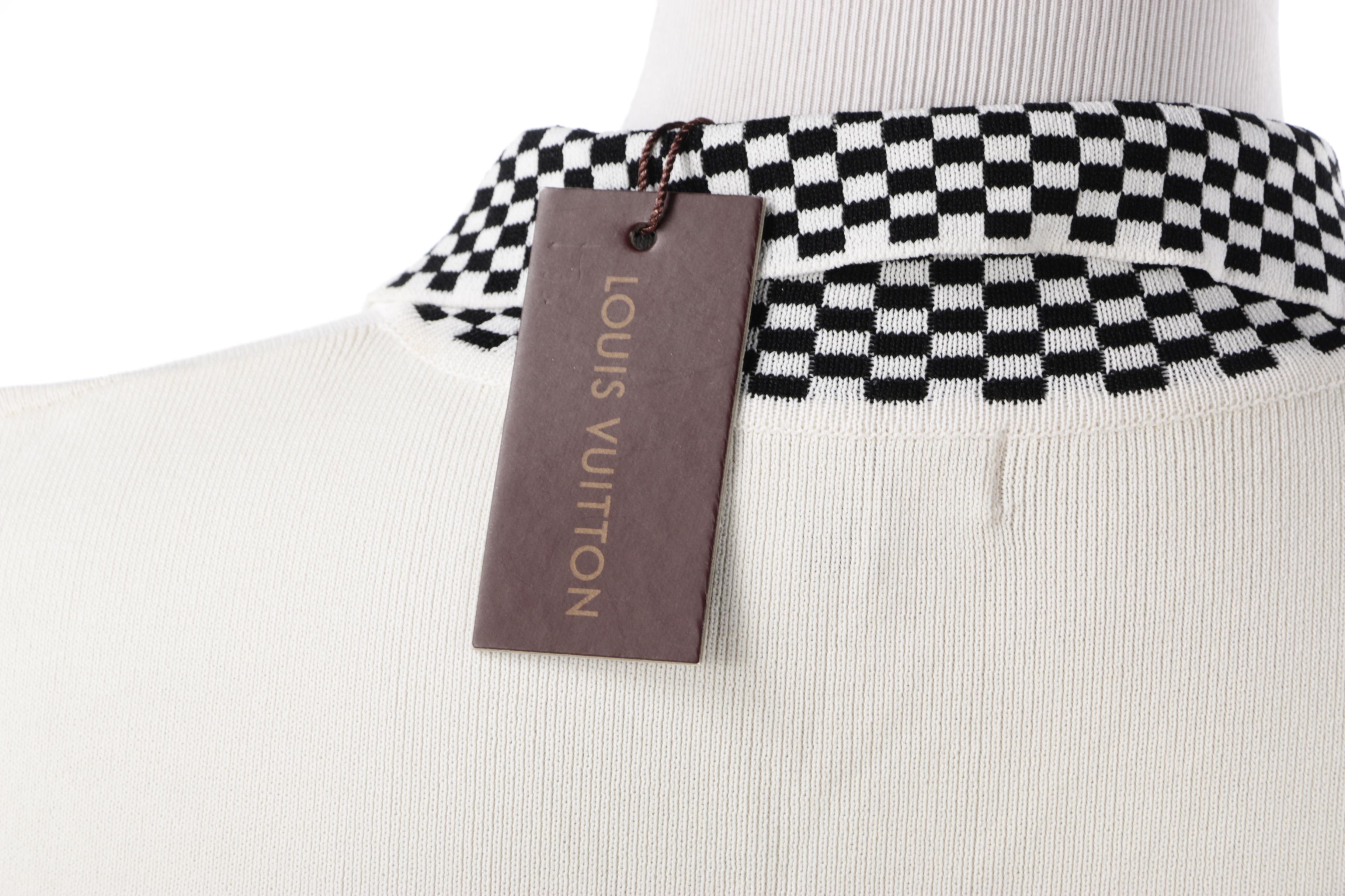 Louis Vuitton Paris Damier Collar Knit Polo Shirt