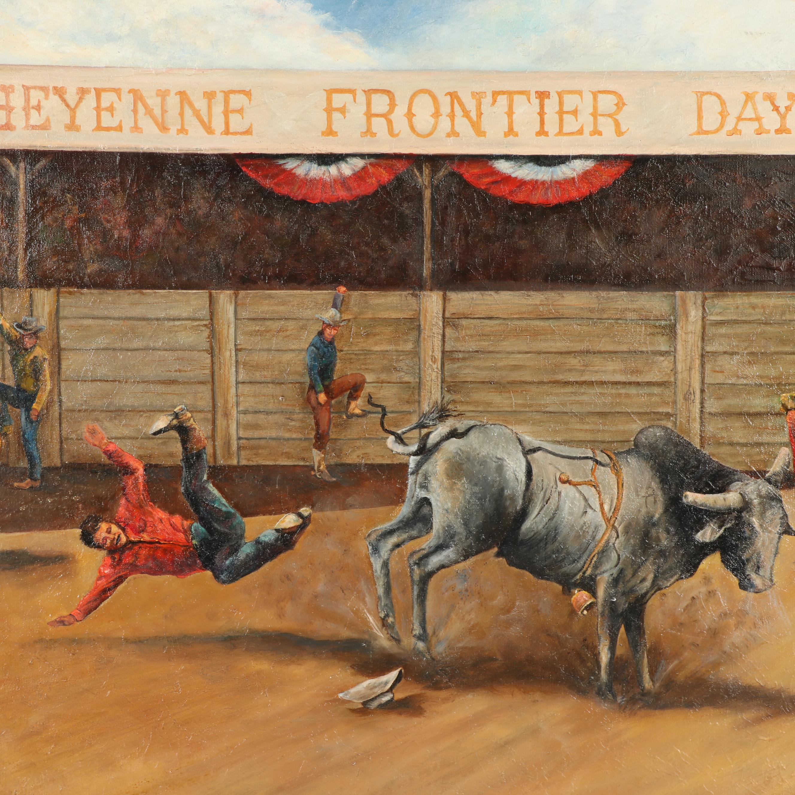 C. Hahn Oil Painting "Cheyenne Frontier Days"
