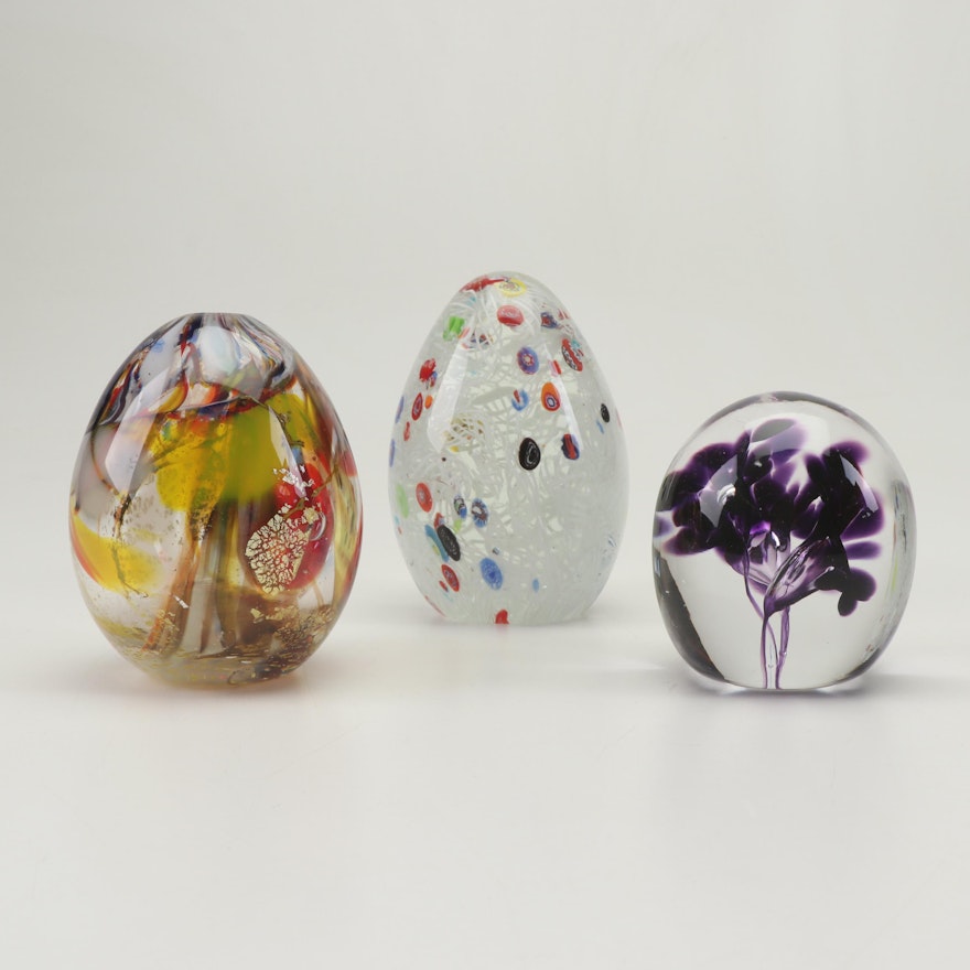 Blown Art Glass Paperweights