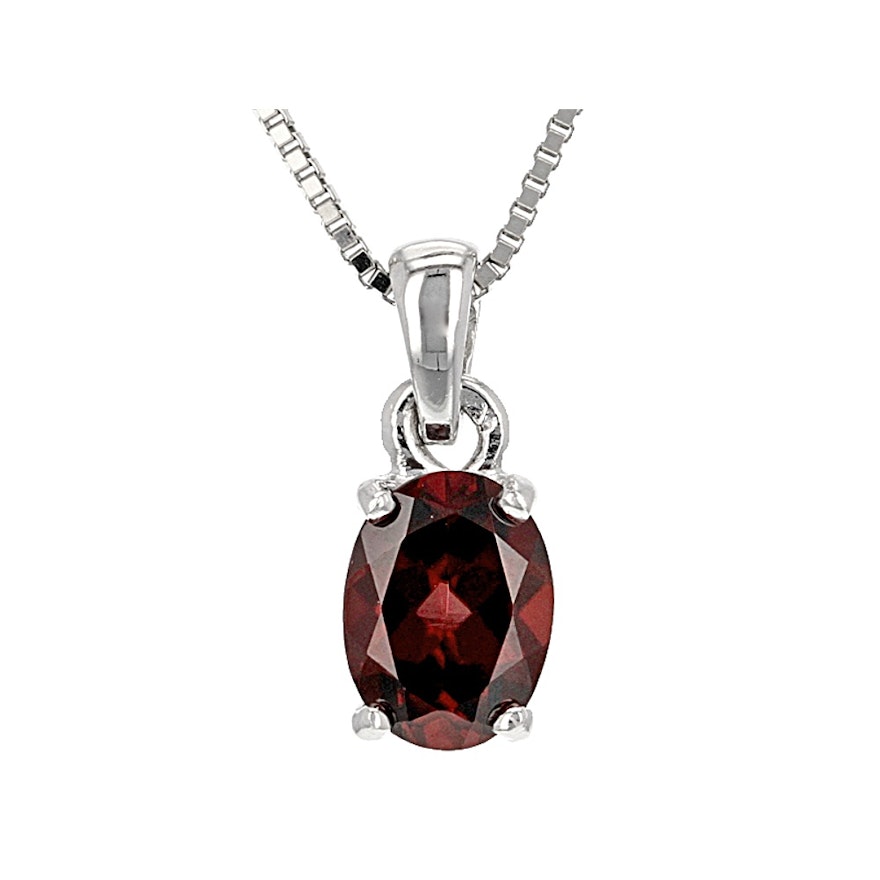 Sterling Silver Zircon Pendant with Chain