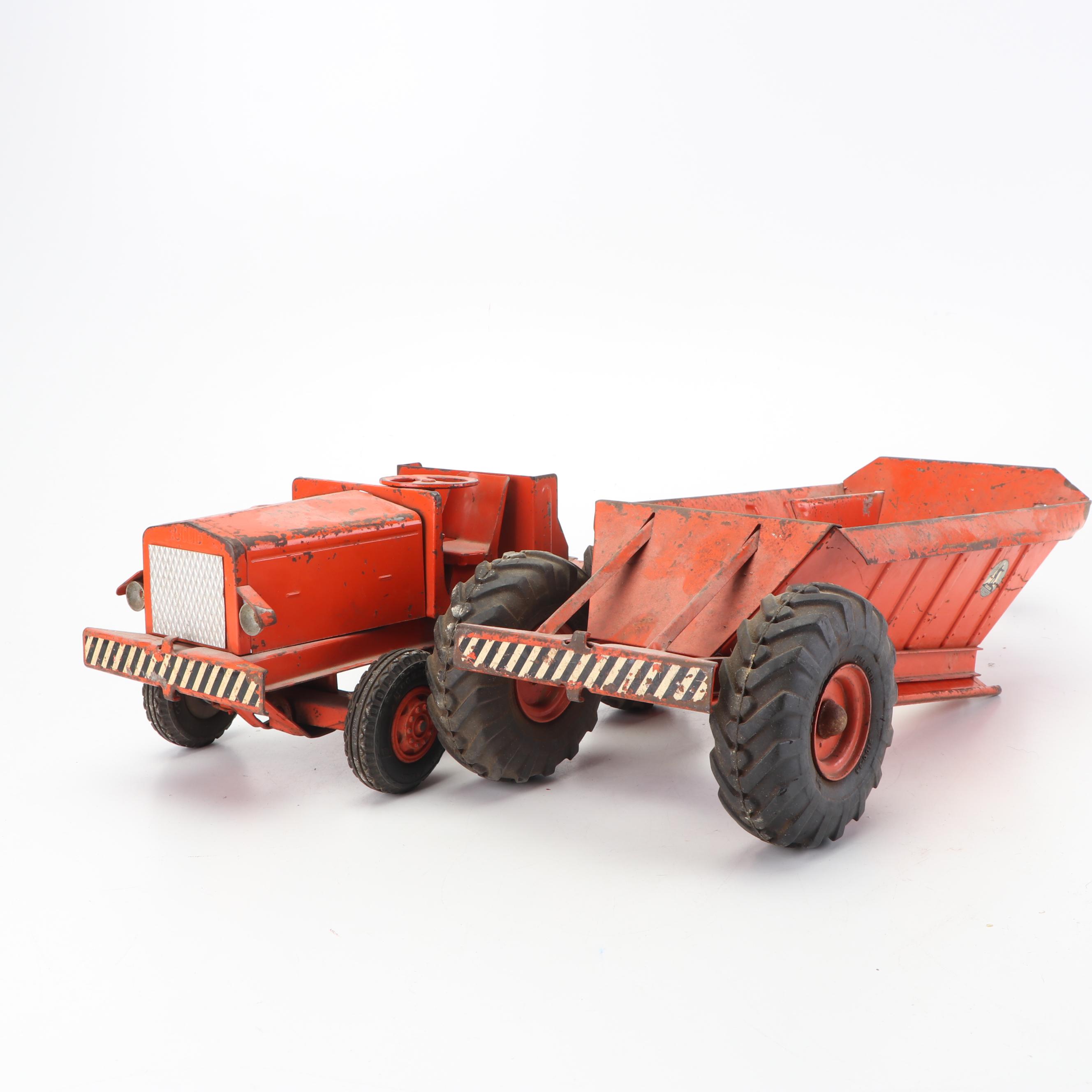 Doepke Mfg. Co. "Euclid The Pioneer" Tractor with Dump Trailer, Mid-Century