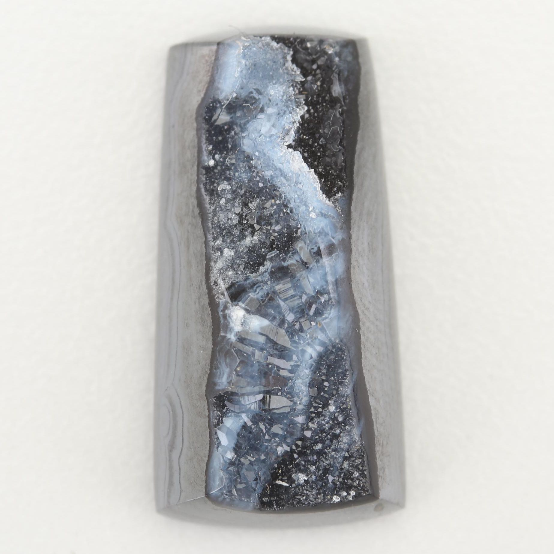 Loose Quartz Druzy on Hematite Stone