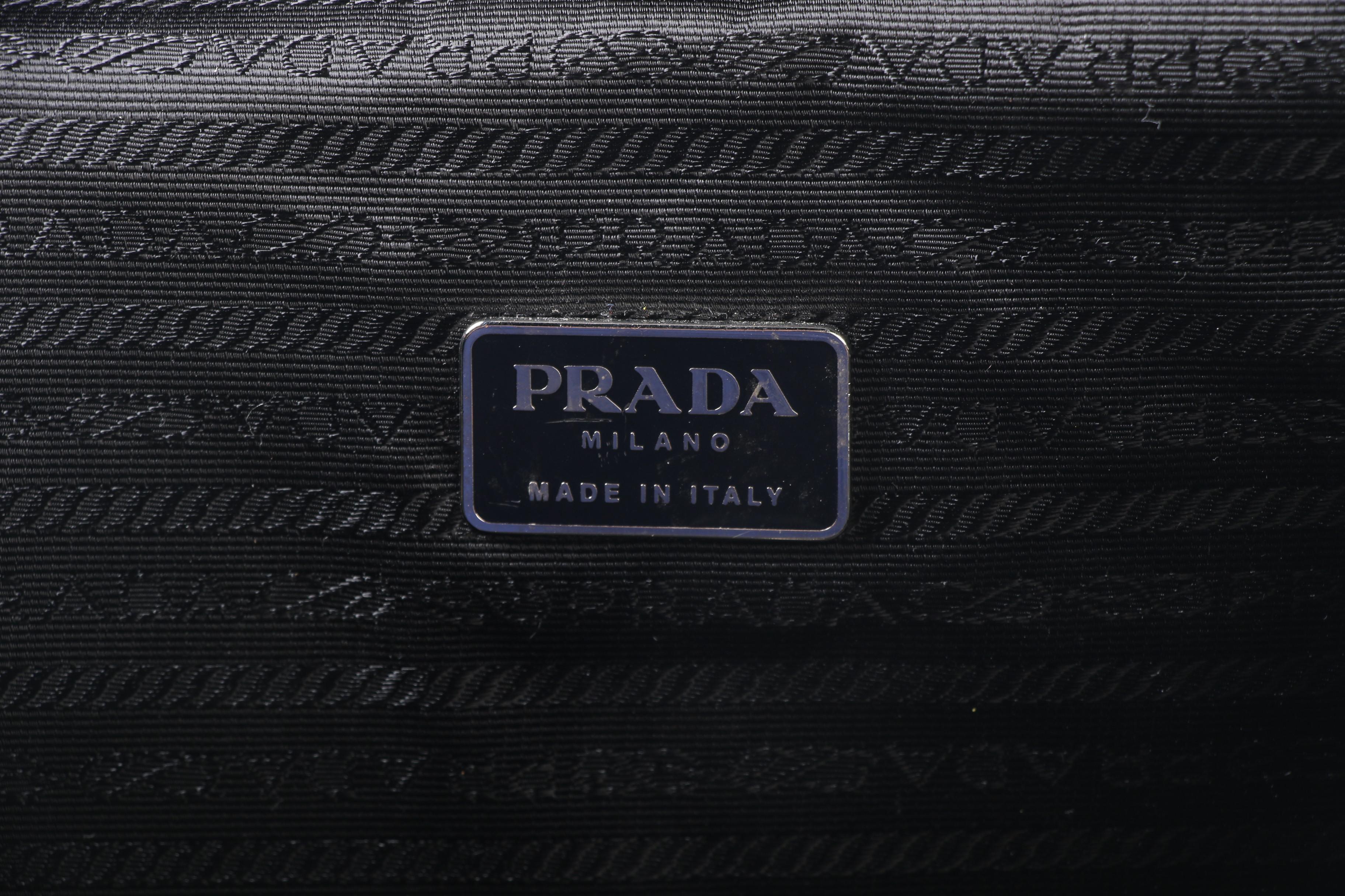 Prada Drawstring Gray Flannel Backpack