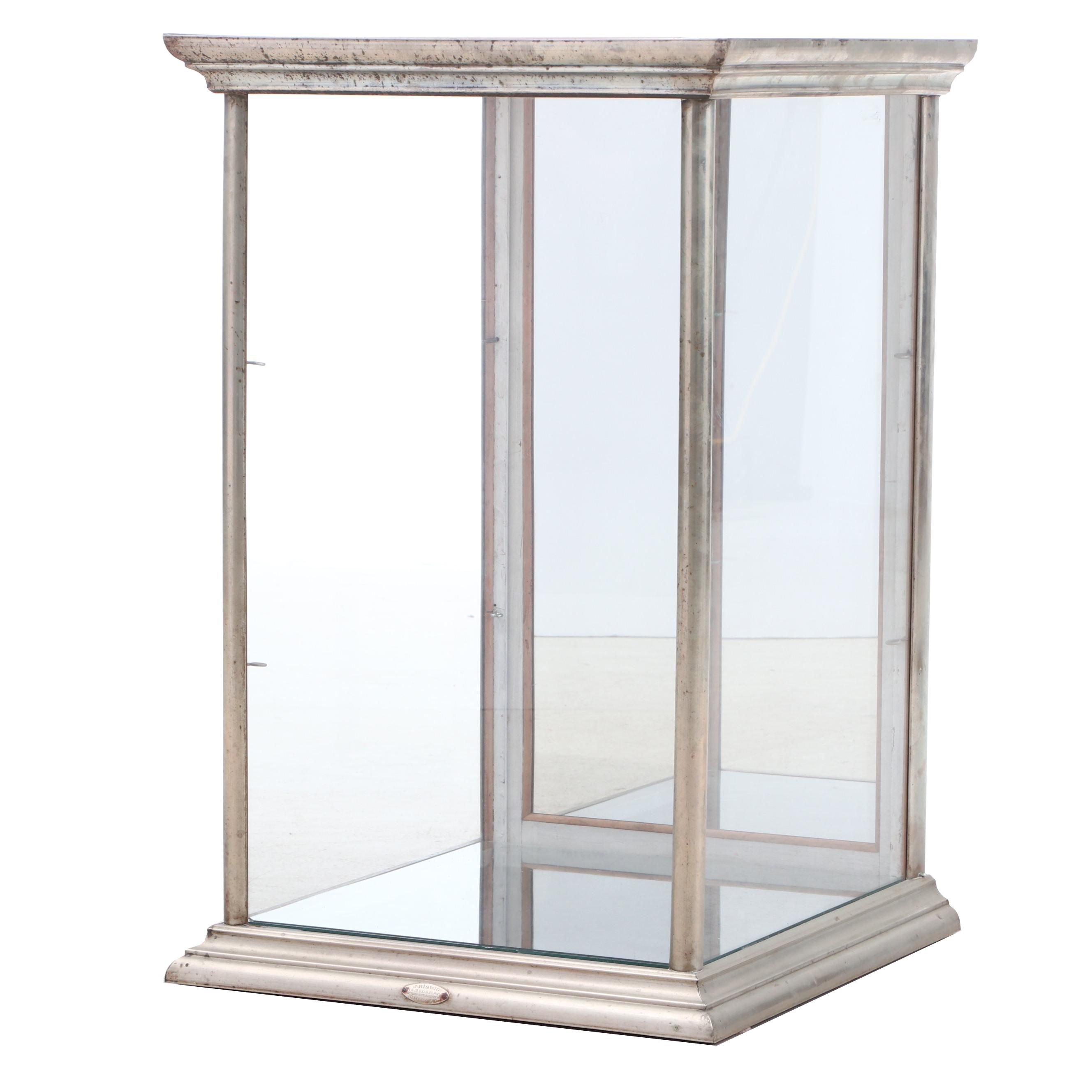 J. Riswig of Chicago Nickel Plated Display Case Labeled