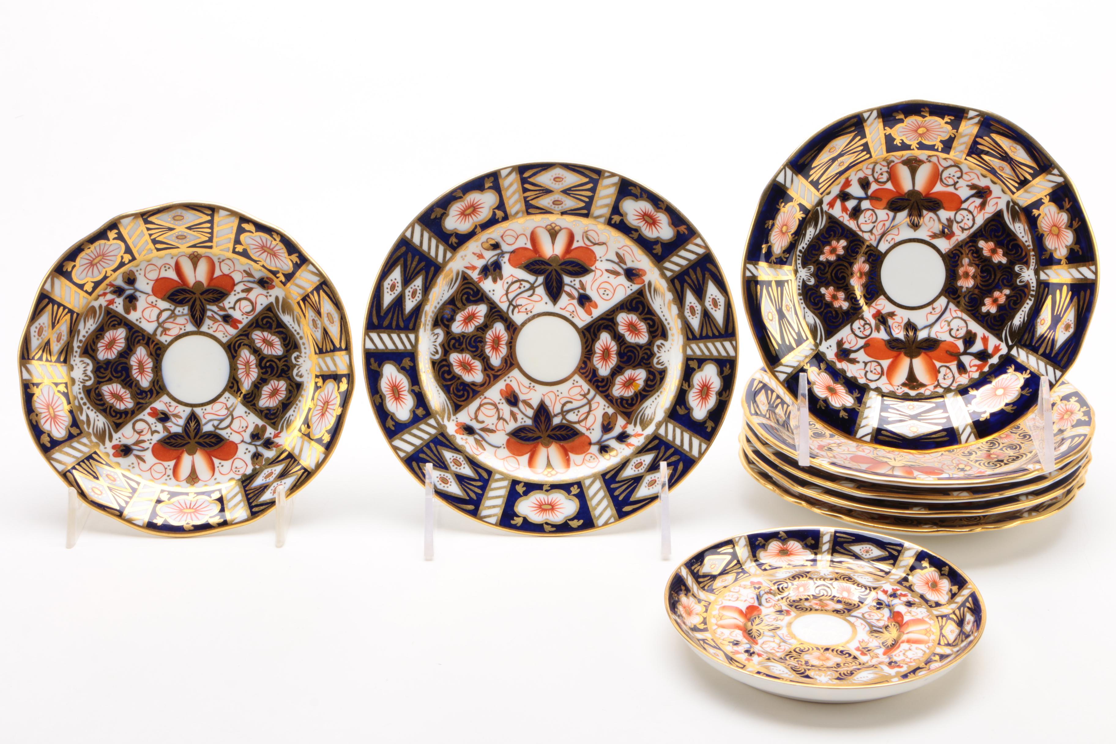 Royal Crown Derby "Traditional Imari" Tea Cups and "Gadroon Rose" Coffee Pot