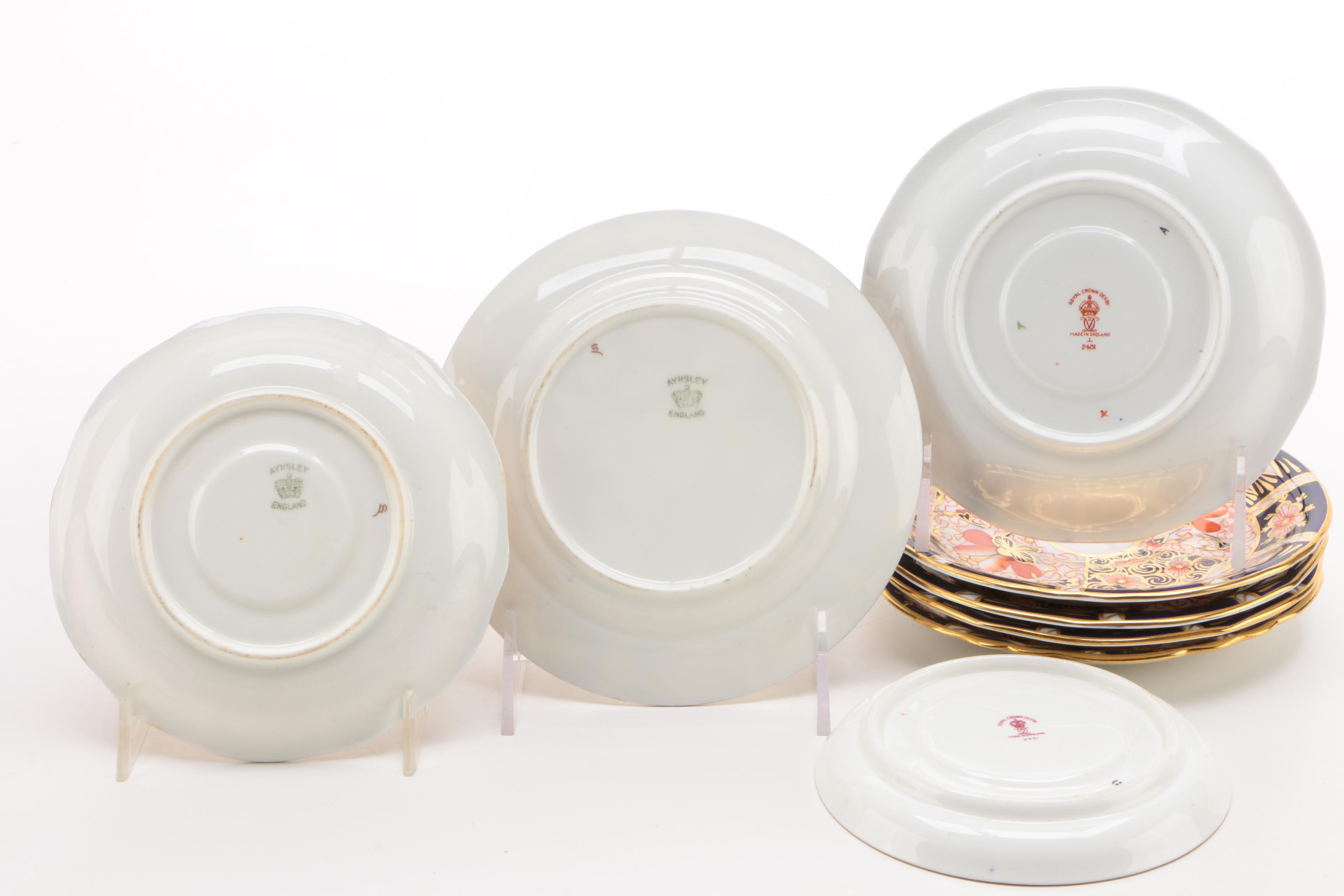 Royal Crown Derby "Traditional Imari" Tea Cups and "Gadroon Rose" Coffee Pot