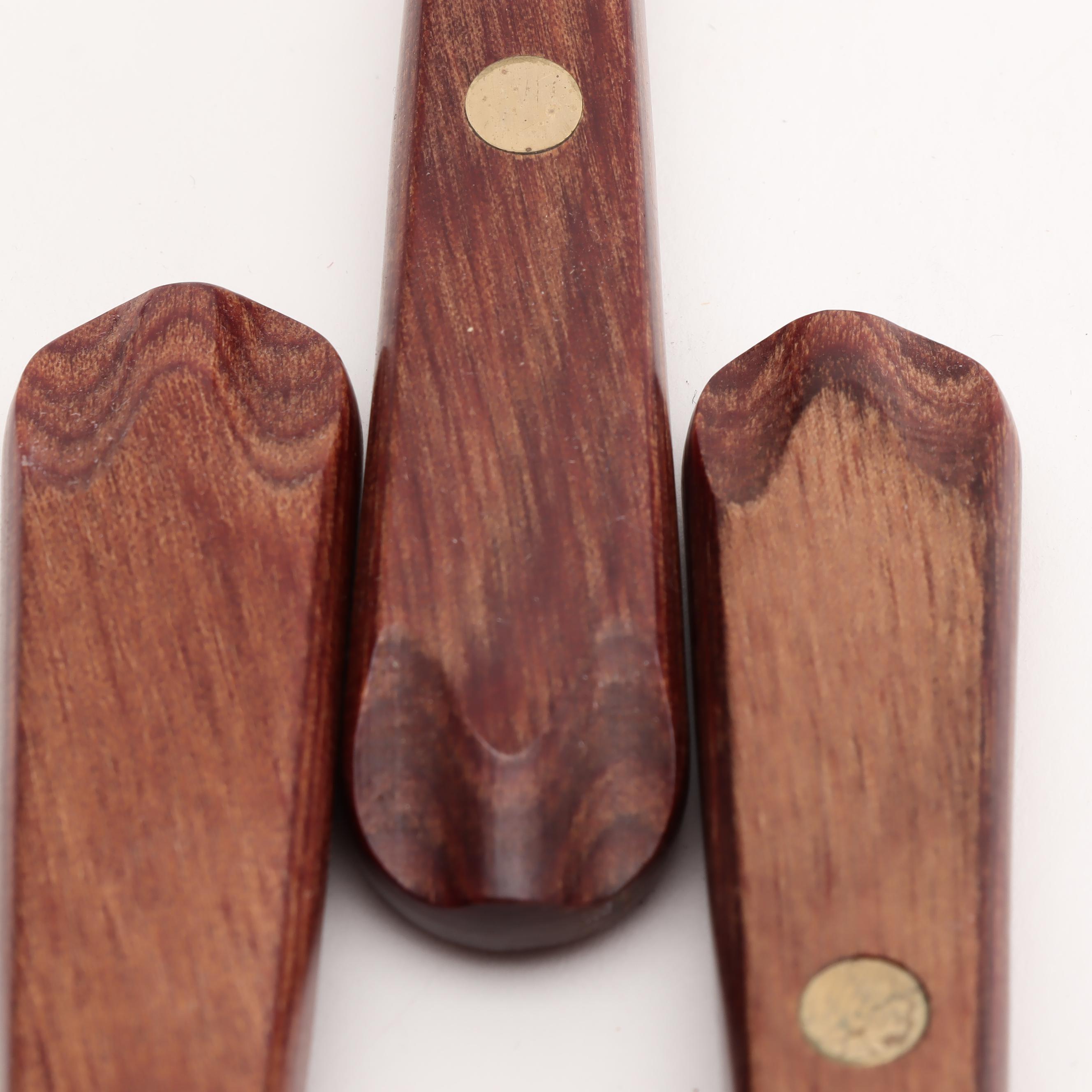 Robinson Stainless Steel Flatware with Wooden Handles and Chest, Mid-Century