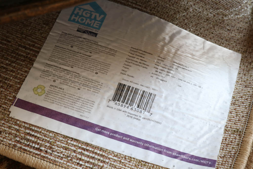 Machine Made HGTV Home "Vintage Bloom" Nylon Room Sized Rug