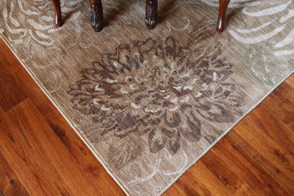 Machine Made HGTV Home "Vintage Bloom" Nylon Rug