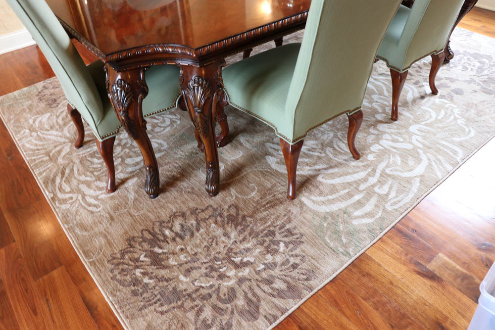 Machine Made HGTV Home "Vintage Bloom" Nylon Rug