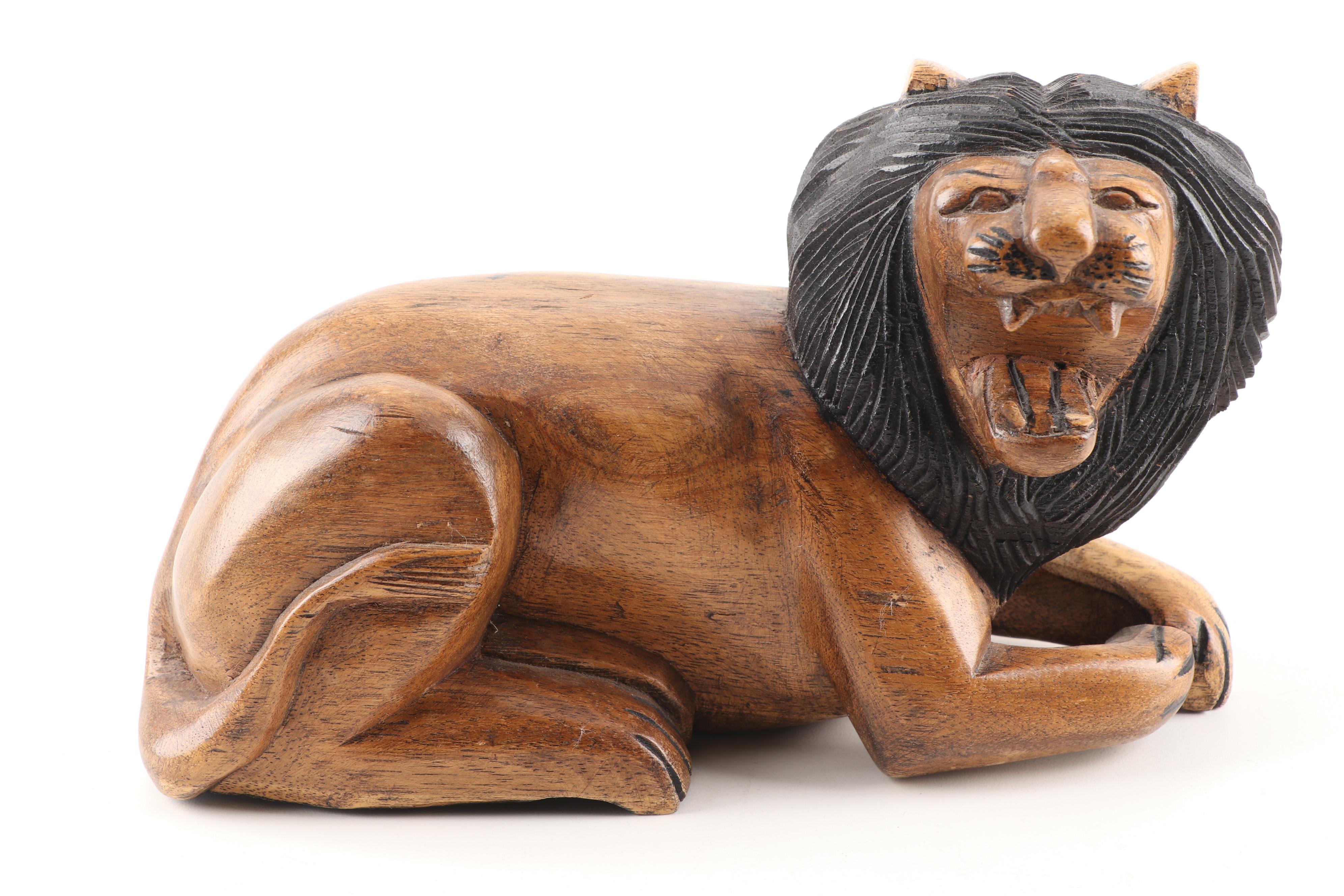 Hand-Carved Wooden Animal Figurines