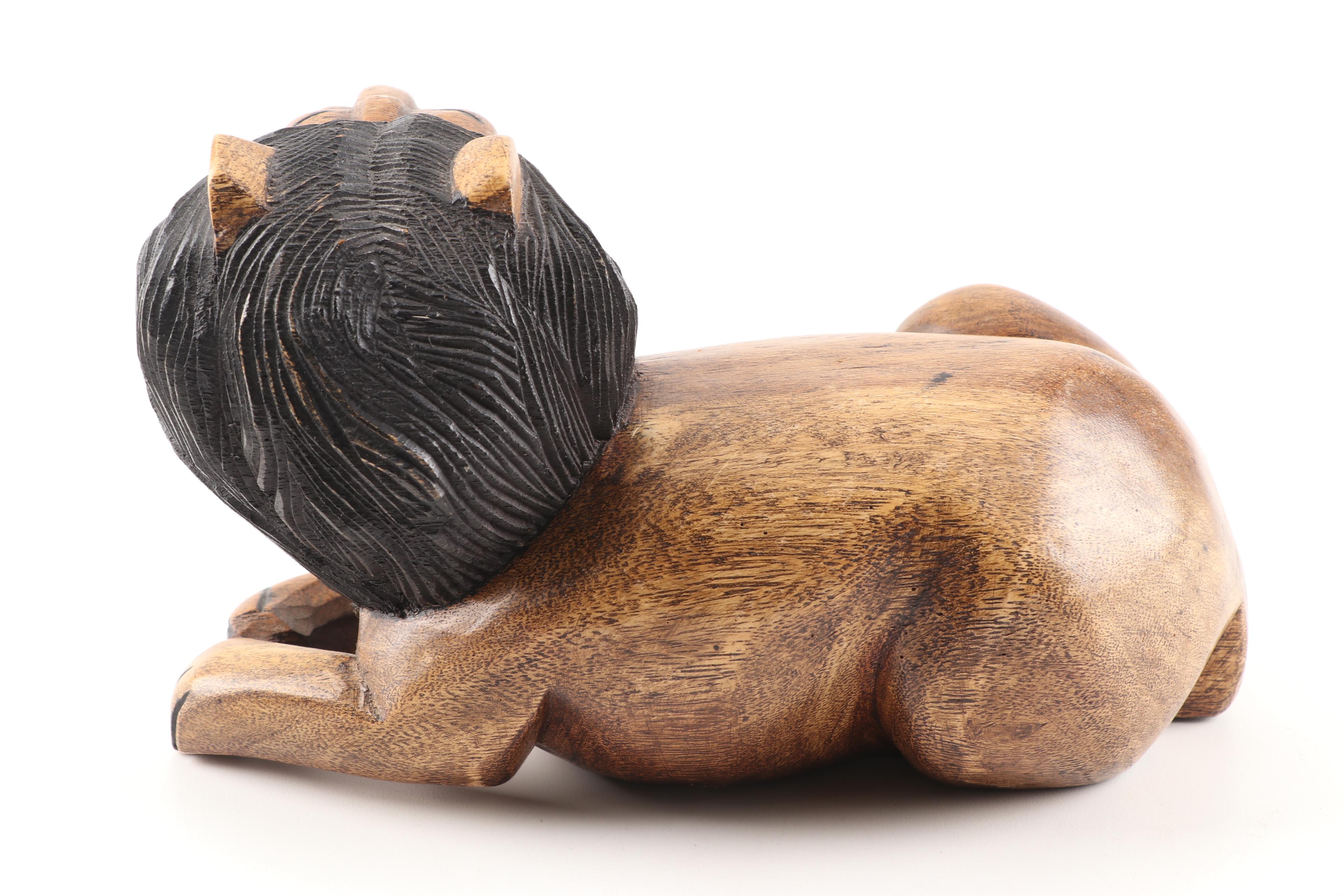 Hand-Carved Wooden Animal Figurines