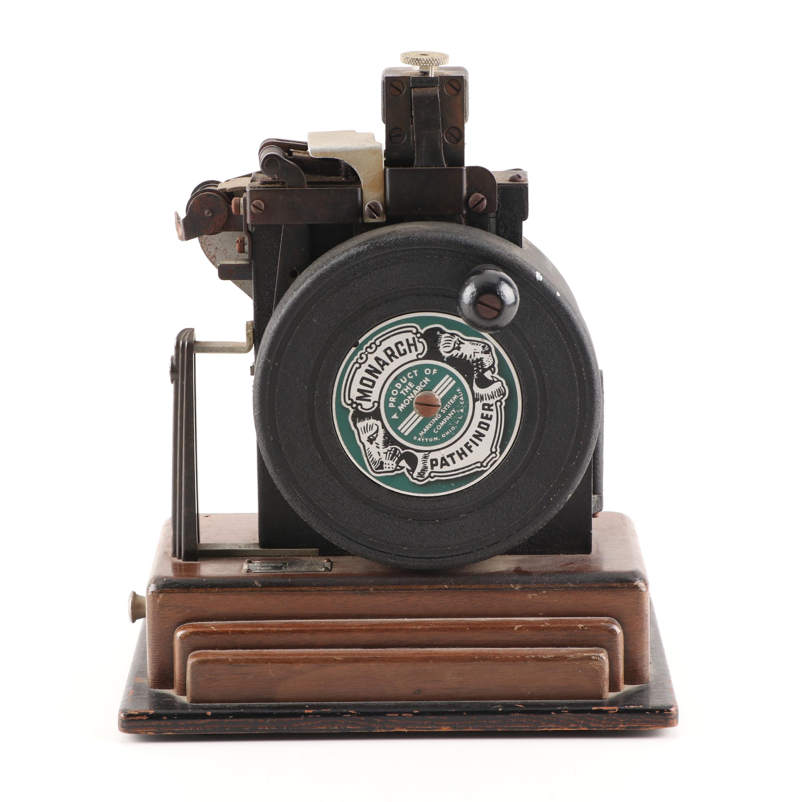 Monarch Pathfinder Price Label Maker, 1940s