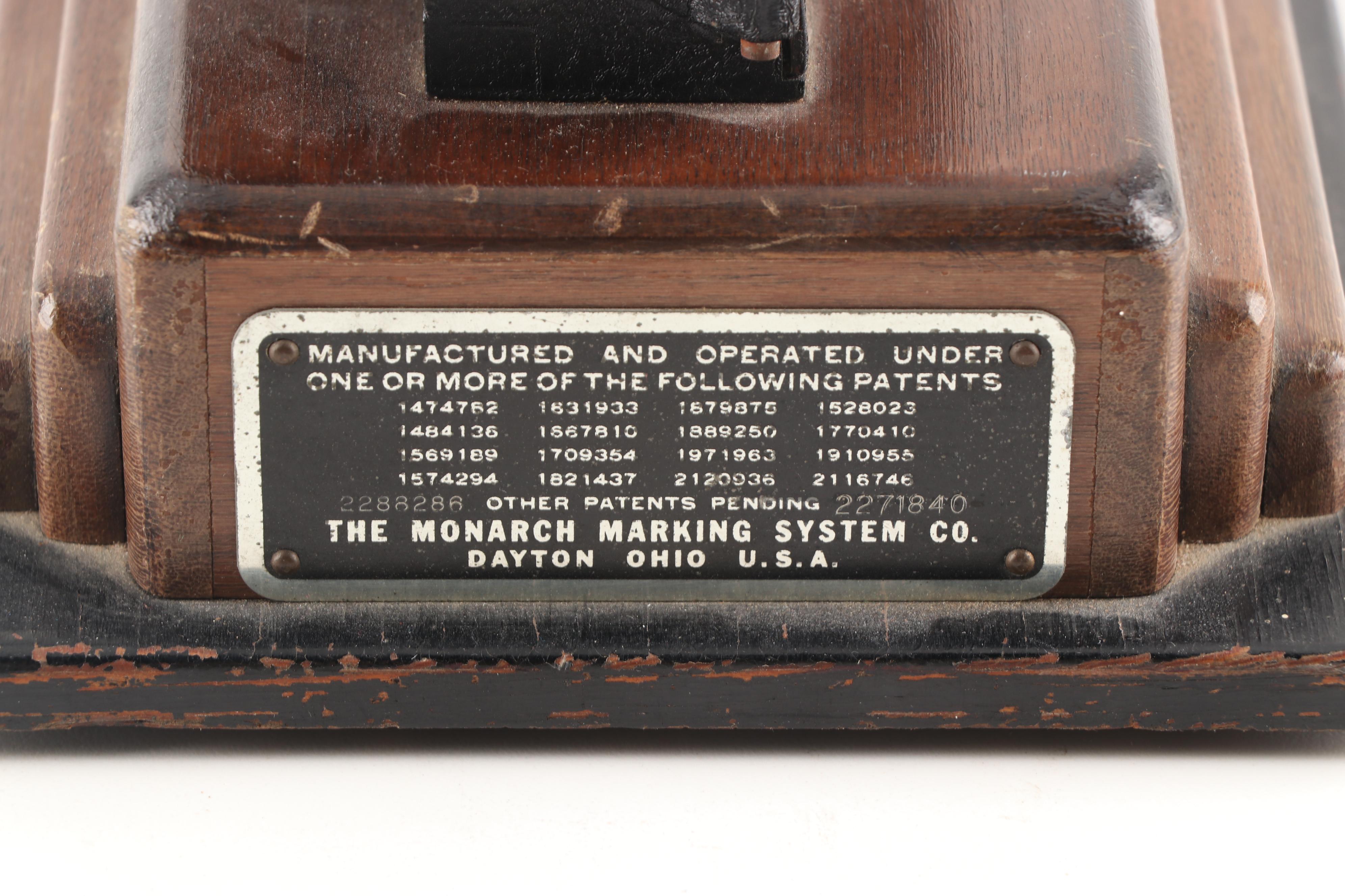 Monarch Pathfinder Price Label Maker, 1940s