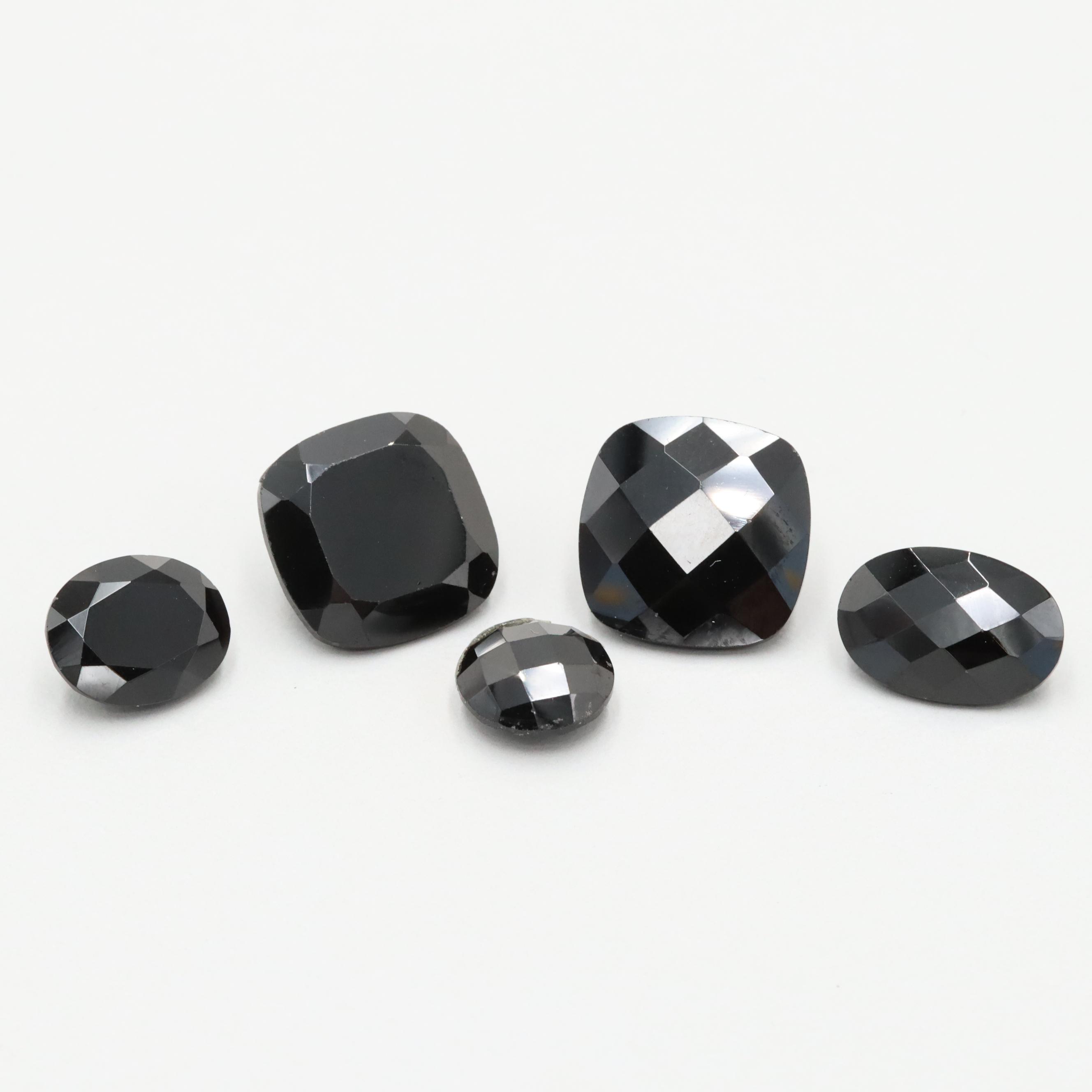 Loose 98.45 CTW Black Spinel