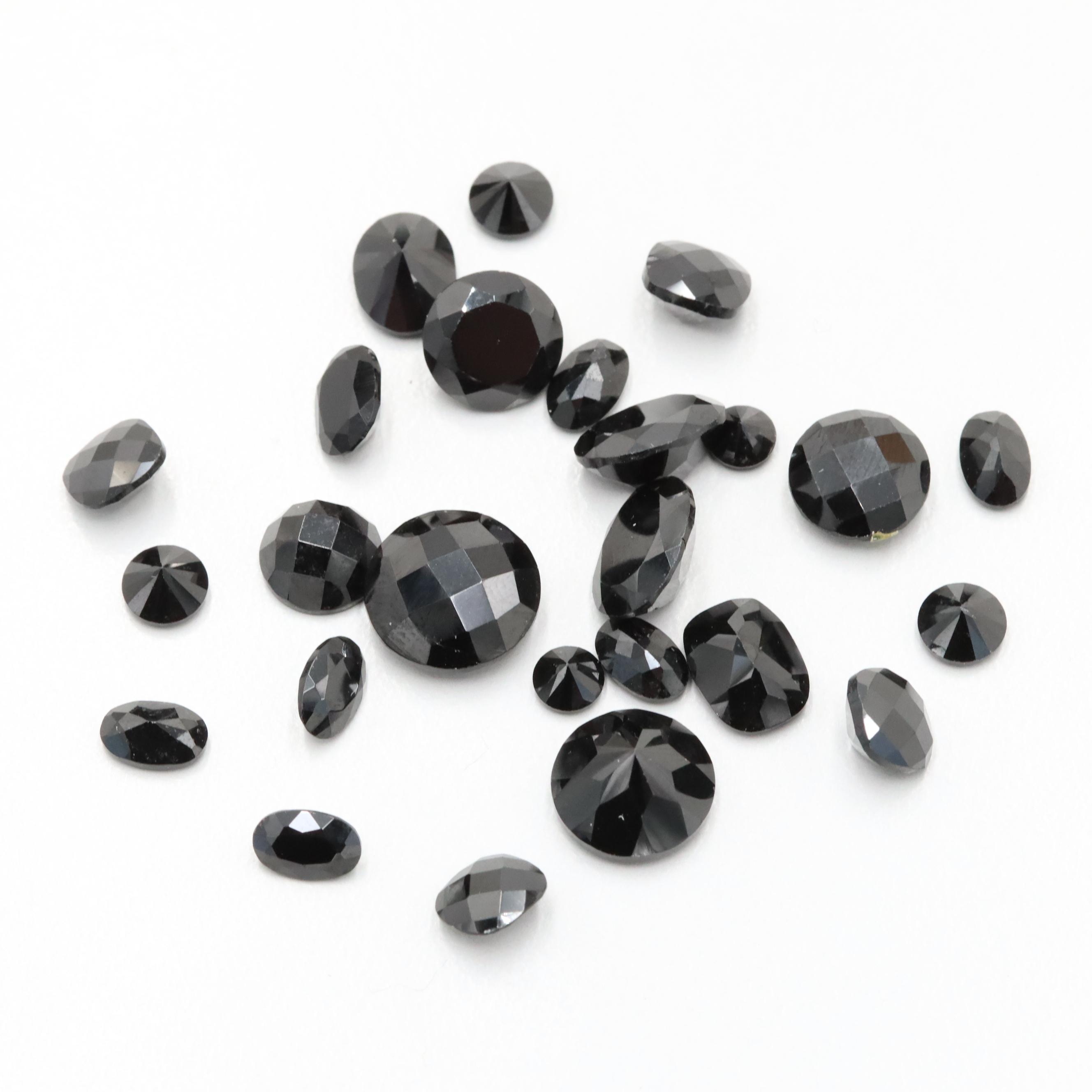 Loose 98.45 CTW Black Spinel