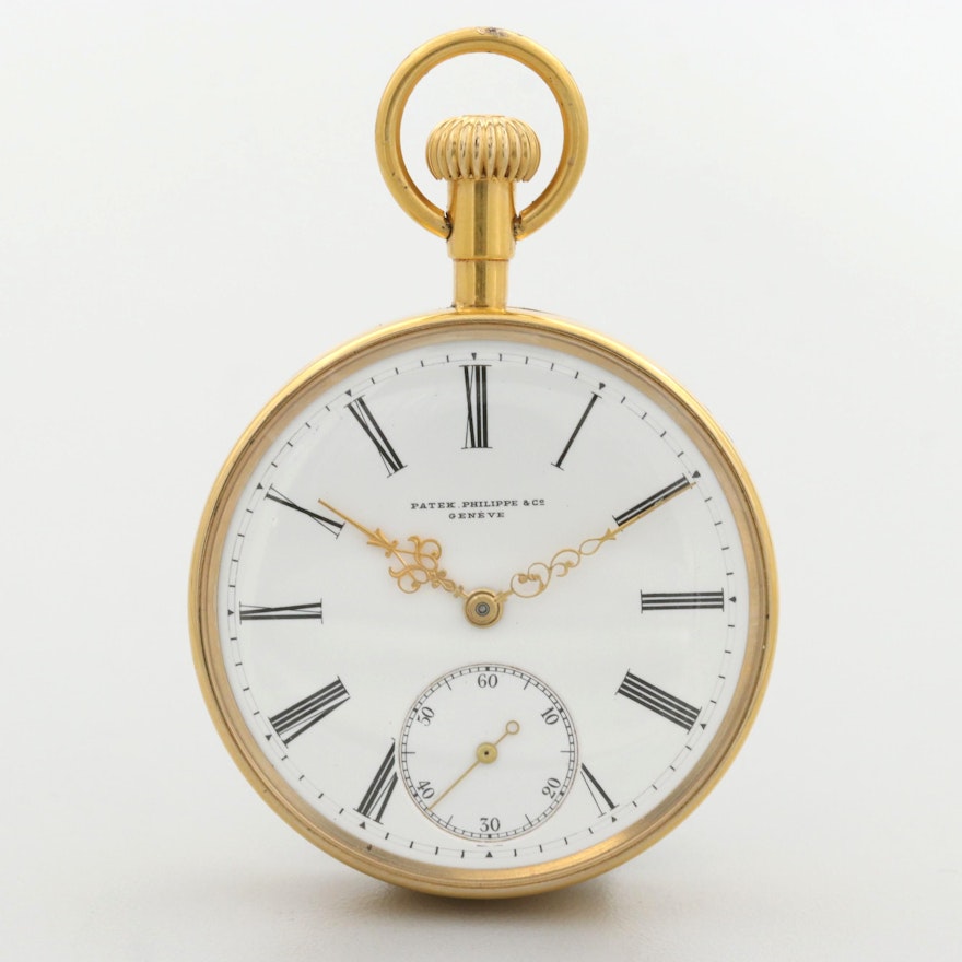 Antique Patek Philippe & Co.For C.S. Ball Syracuse N.Y. Open Face Pocket Watch