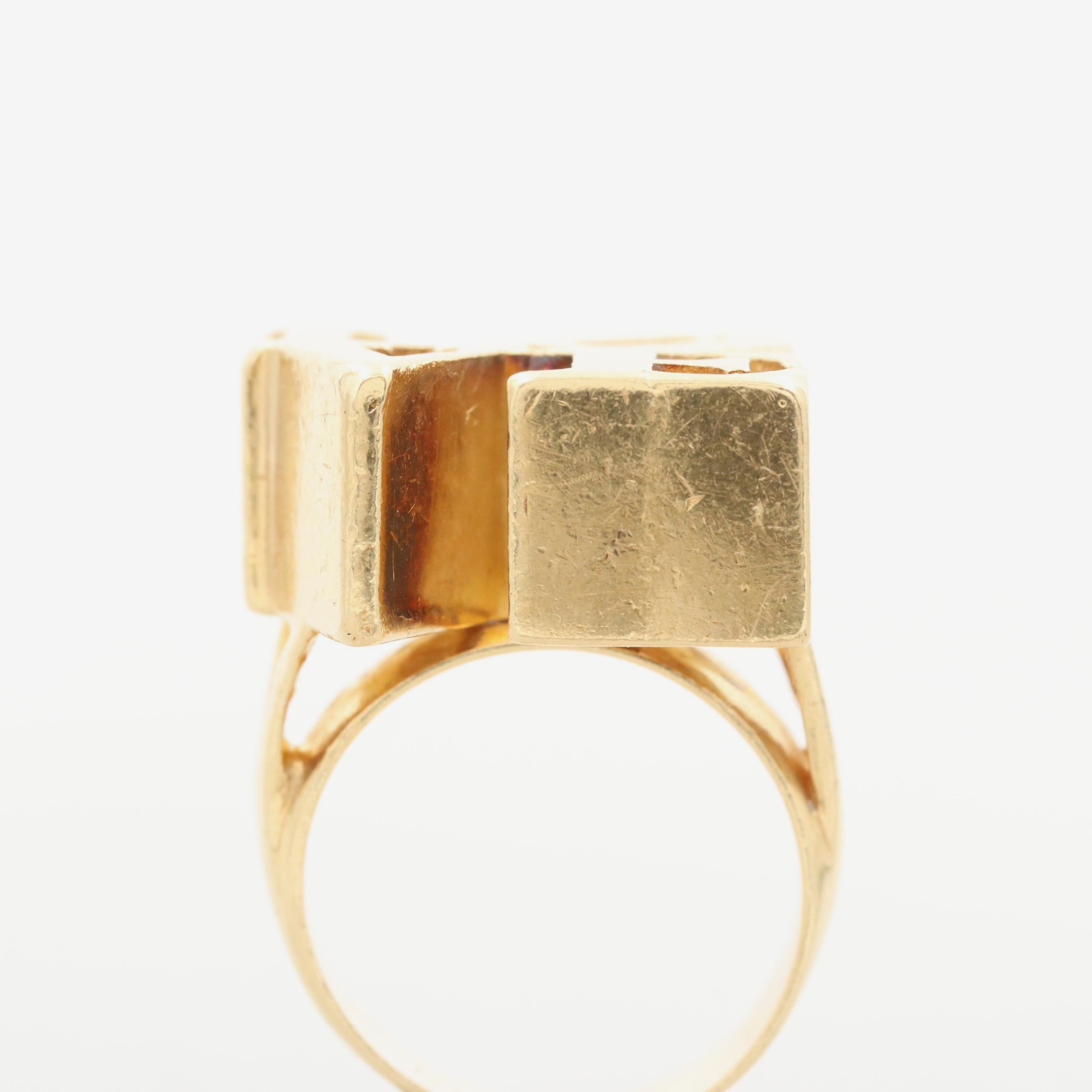 Robert Indiana 18K Yellow Gold "Love" Ring, Numbered 18 of 100