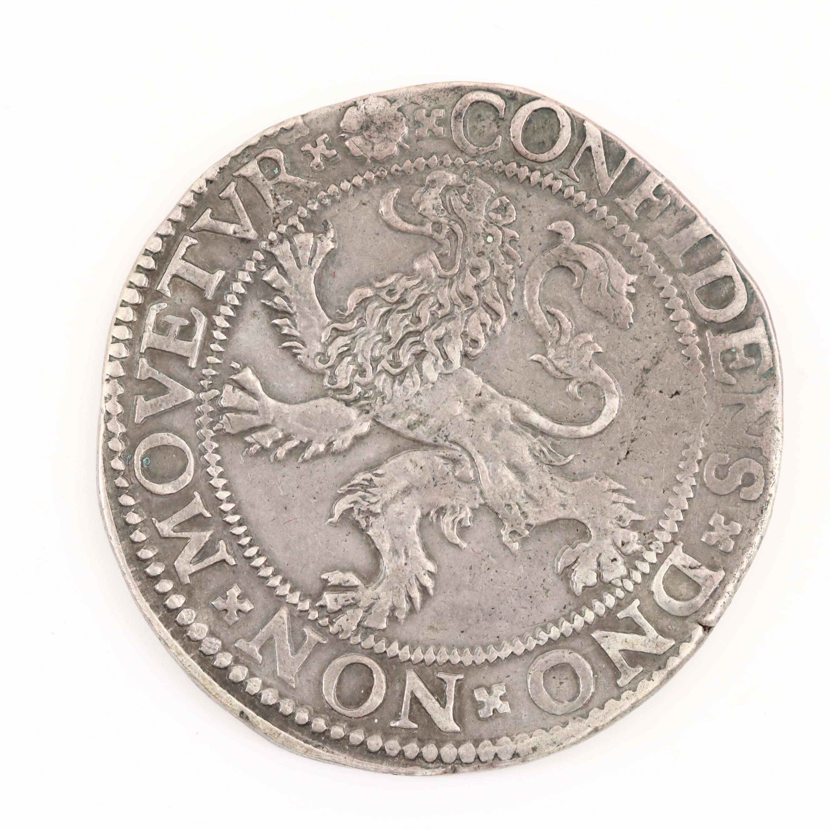 1589 Netherlands, Holland Leeuwendaalder or "Lion Dollar" Silver Coin