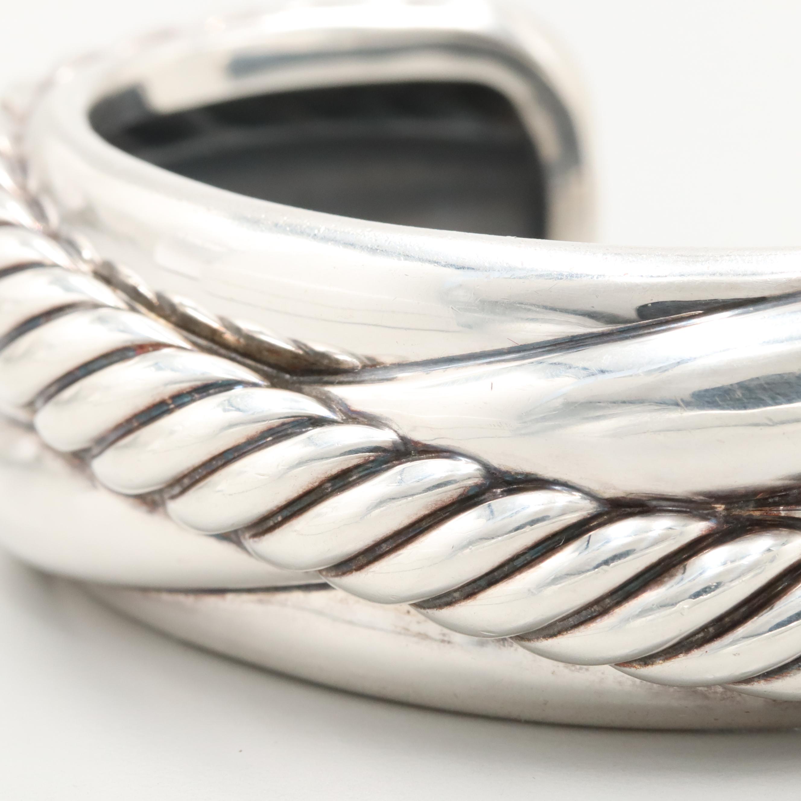 David Yurman Sterling Silver Crossover Cuff Bracelet