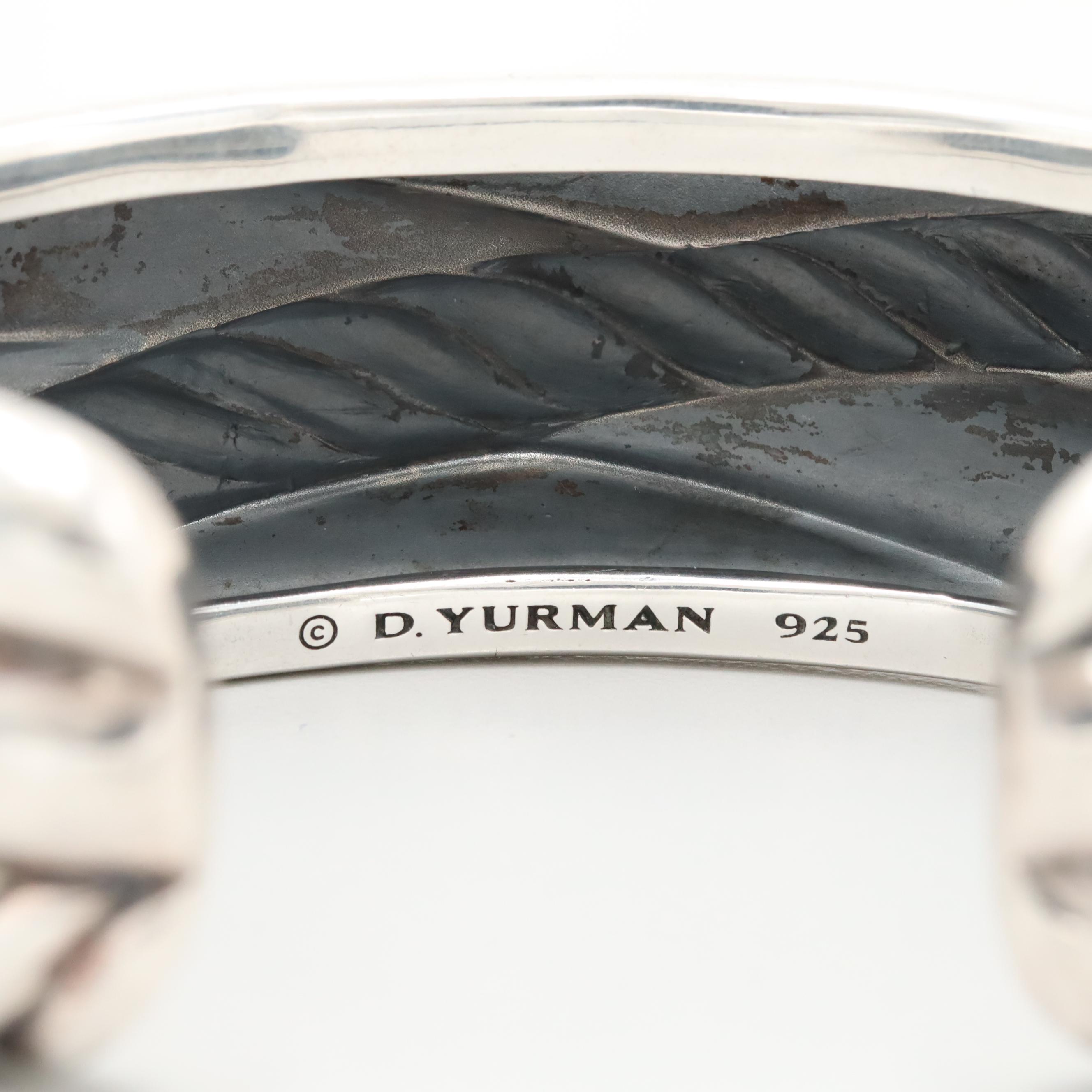 David Yurman Sterling Silver Crossover Cuff Bracelet