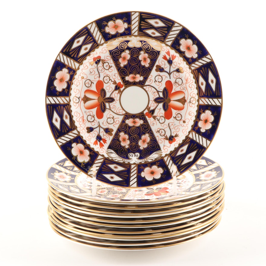 Royal Crown Derby "Traditional Imari" Bone China Salad Plates