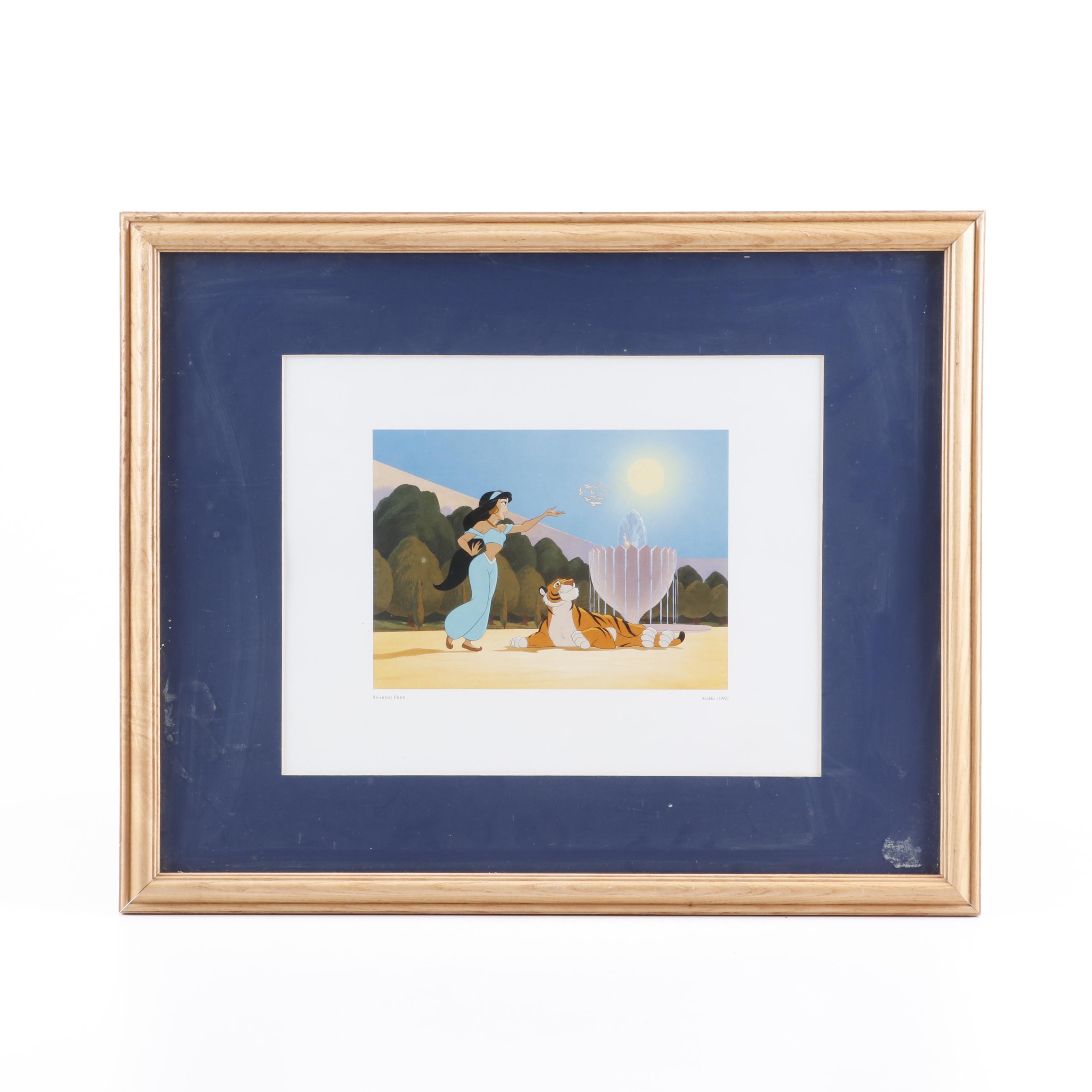 Disney Offset Lithograph from "Aladdin"