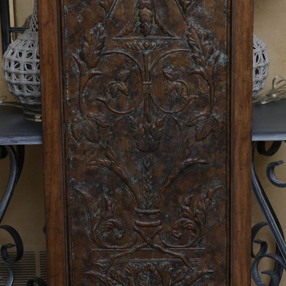 Contemporary Embossed Metal Wall Panels by Maitland-Smith, Set of Two