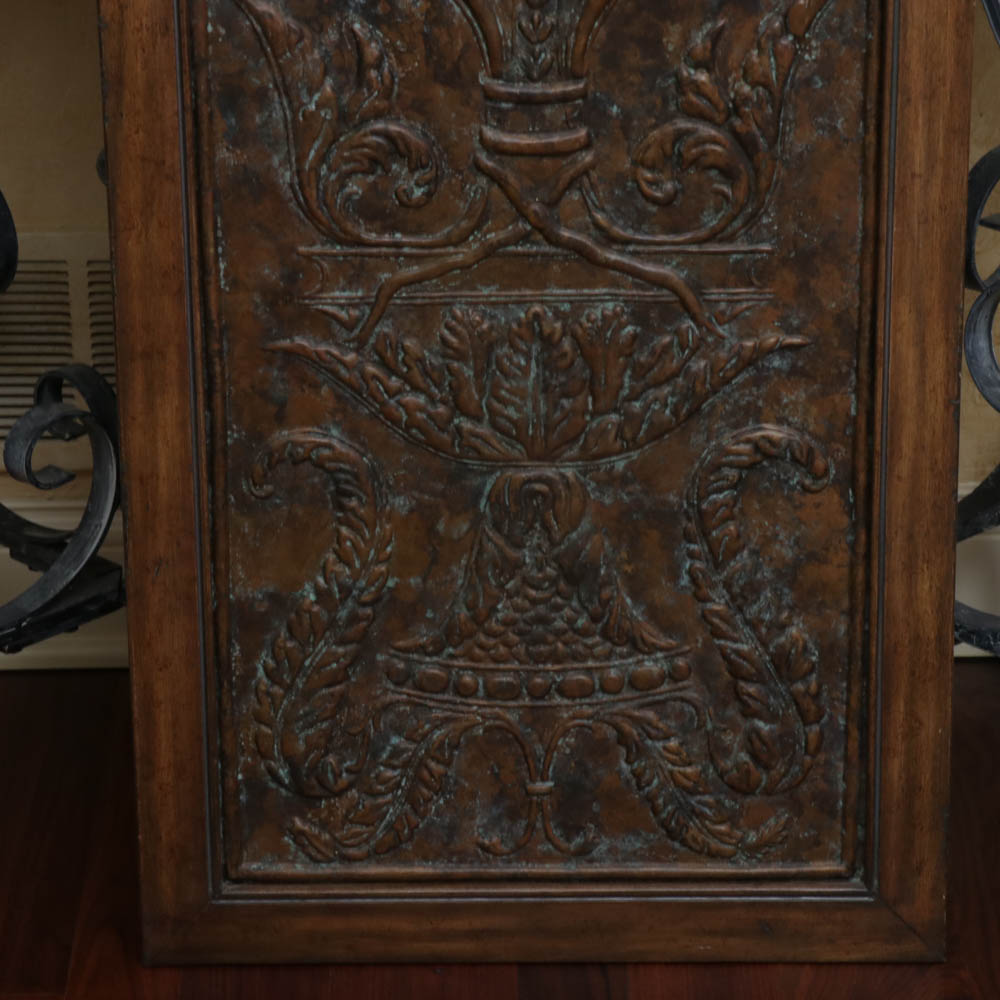 Contemporary Embossed Metal Wall Panels by Maitland-Smith, Set of Two