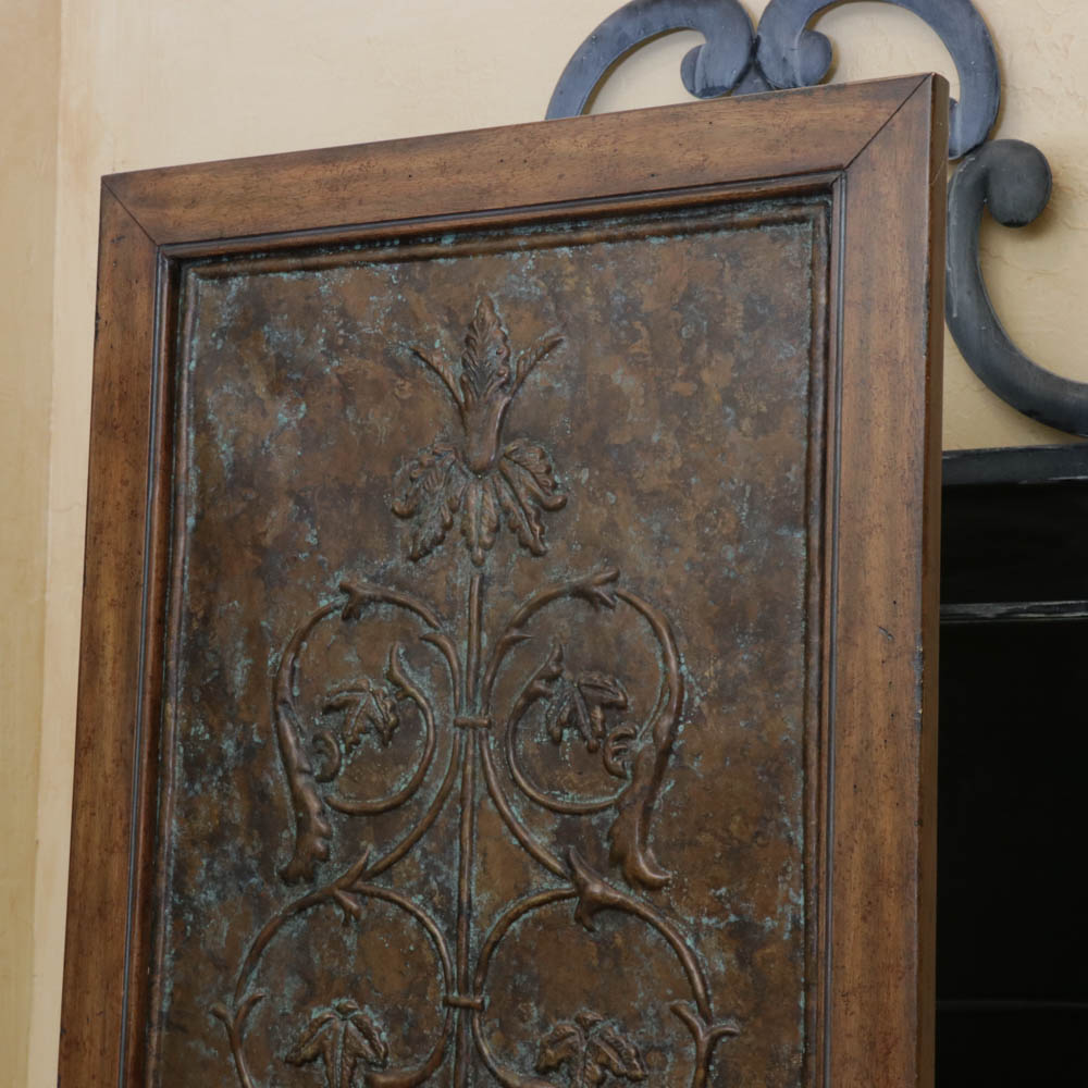 Contemporary Embossed Metal Wall Panels by Maitland-Smith, Set of Two