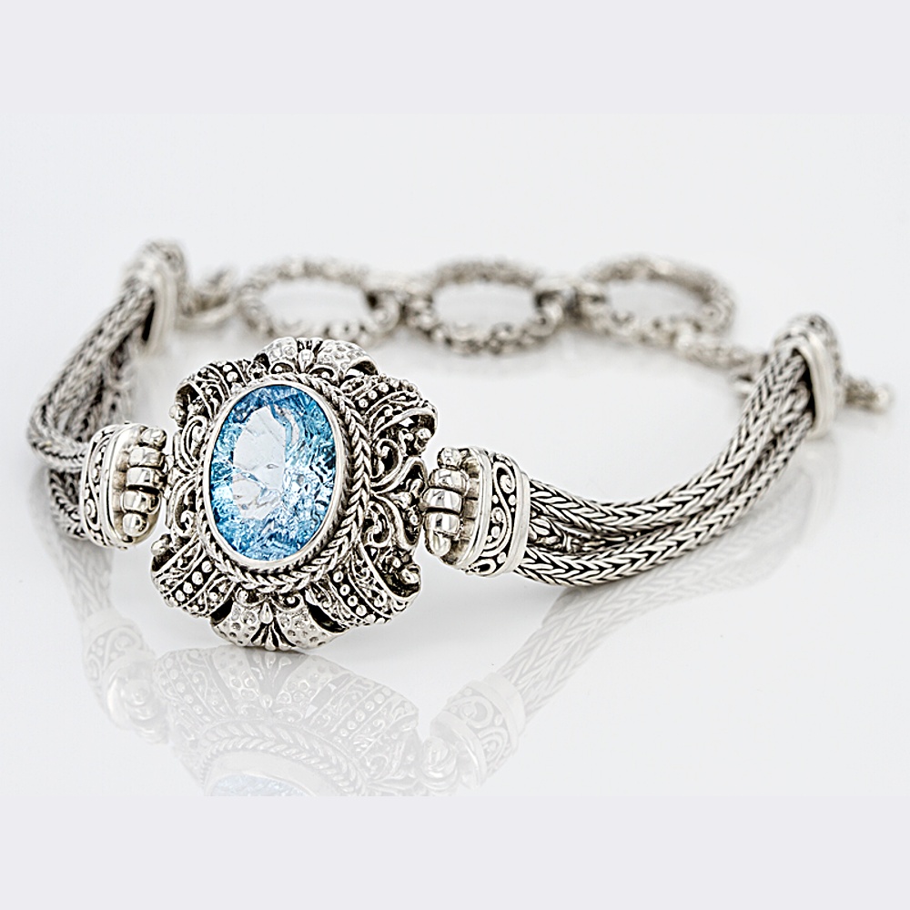 Sterling Silver Topaz Bracelet