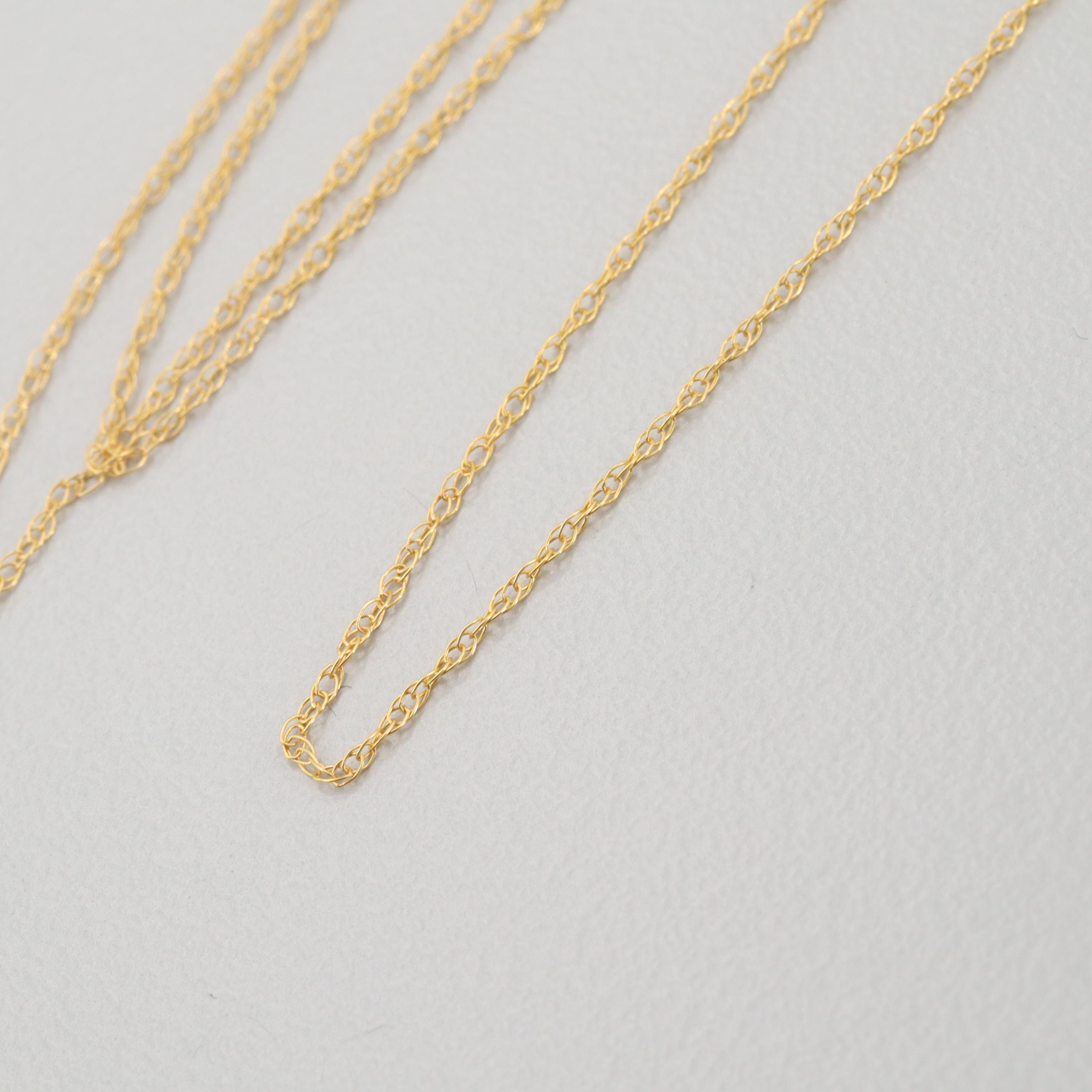 10K Yellow Gold Loose Rope Chain Necklace