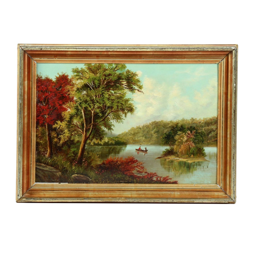 Landscape Oil Painting of Lake Scene