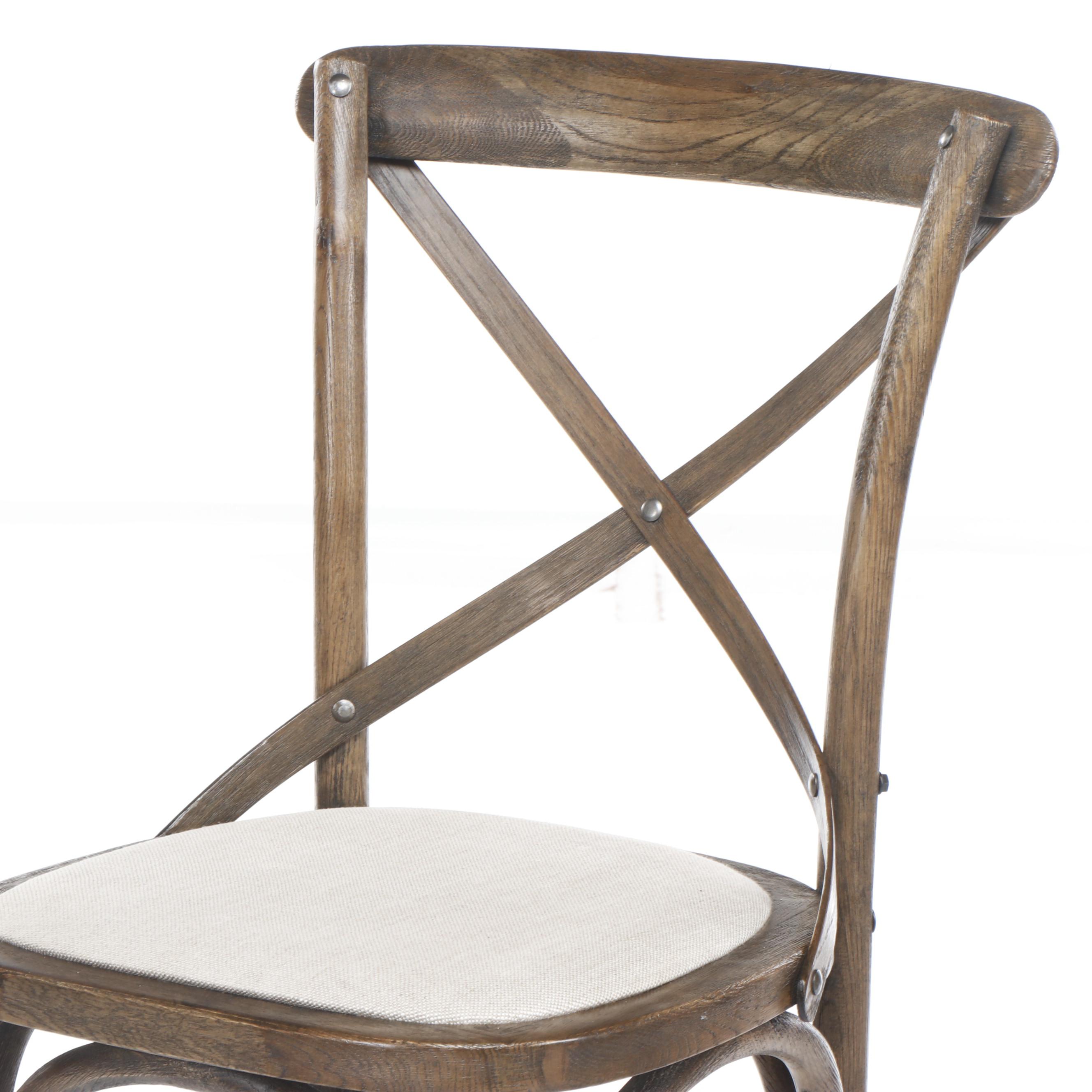 Restoration Hardware "Madeleine" Armless Counter Stool in Burnt Oak