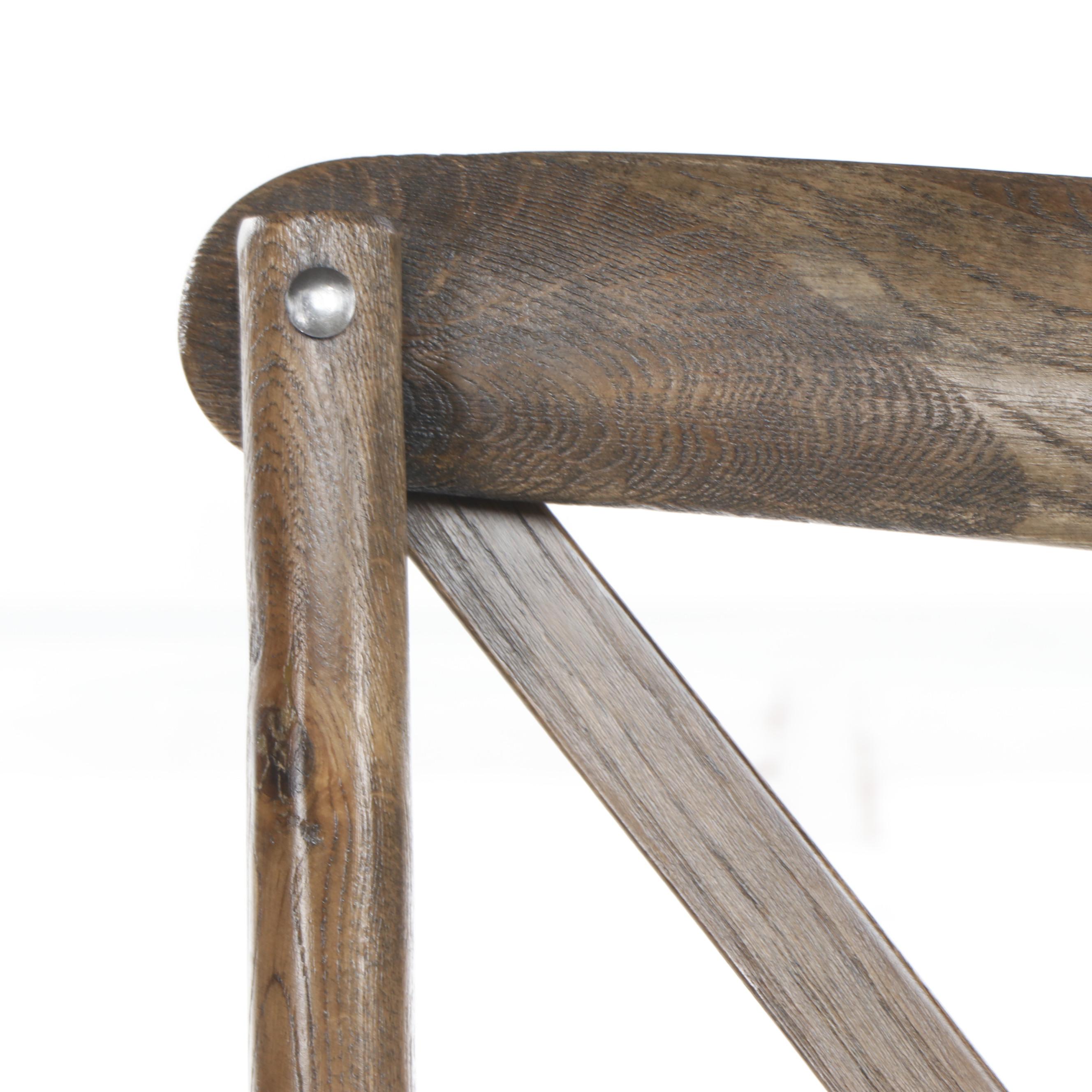 Restoration Hardware "Madeleine" Armless Counter Stool in Burnt Oak