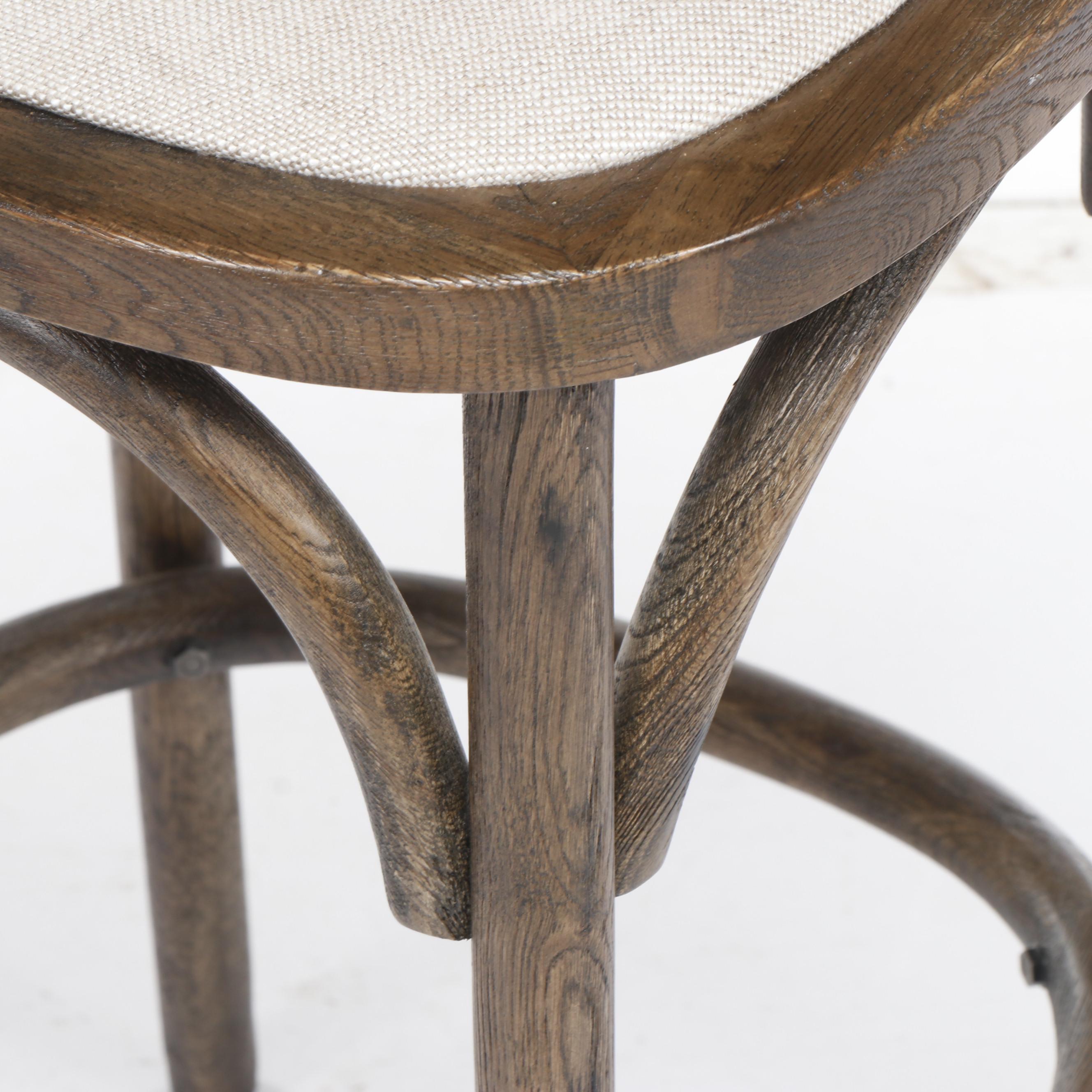 Restoration Hardware "Madeleine" Armless Counter Stool in Burnt Oak