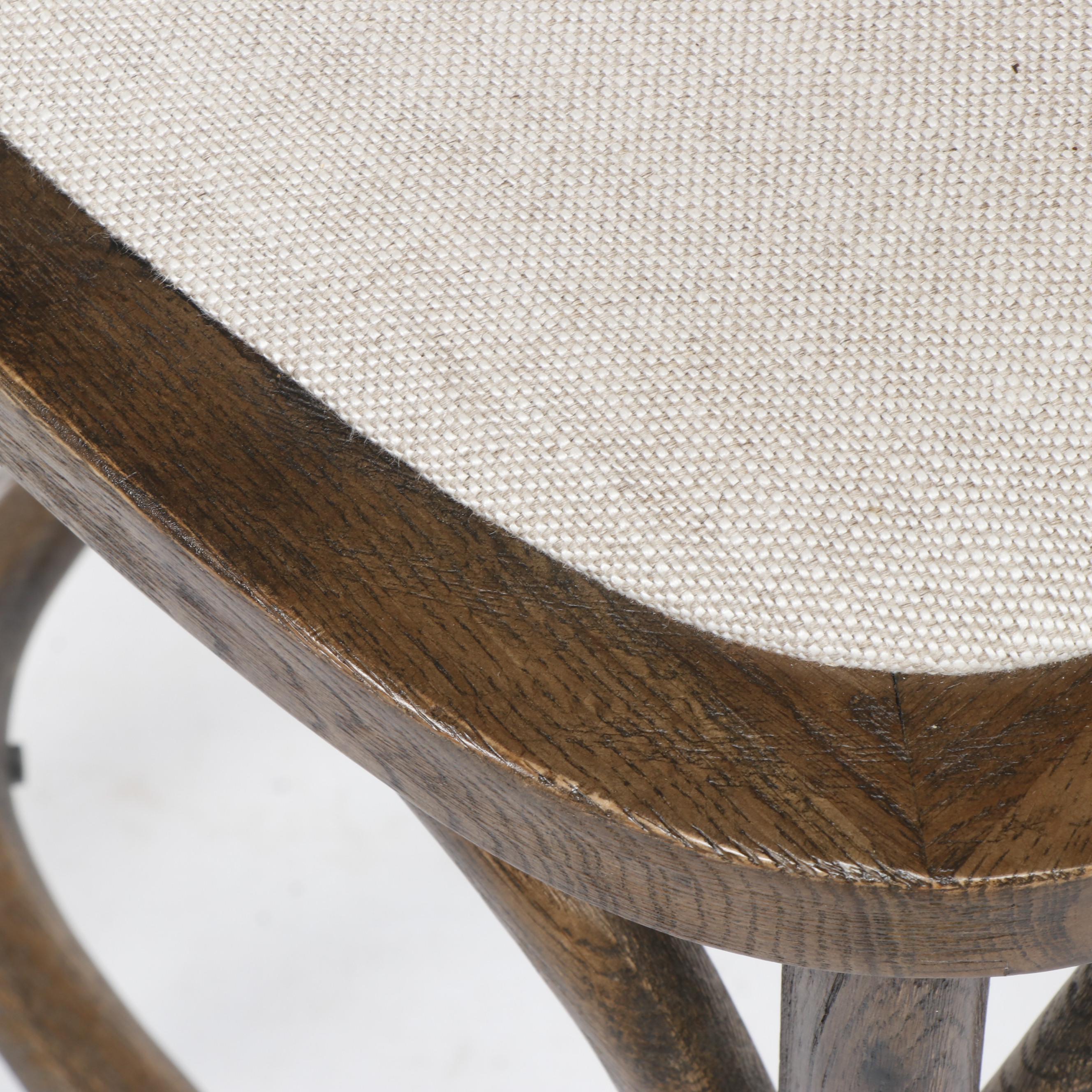 Restoration Hardware "Madeleine" Armless Counter Stool in Burnt Oak