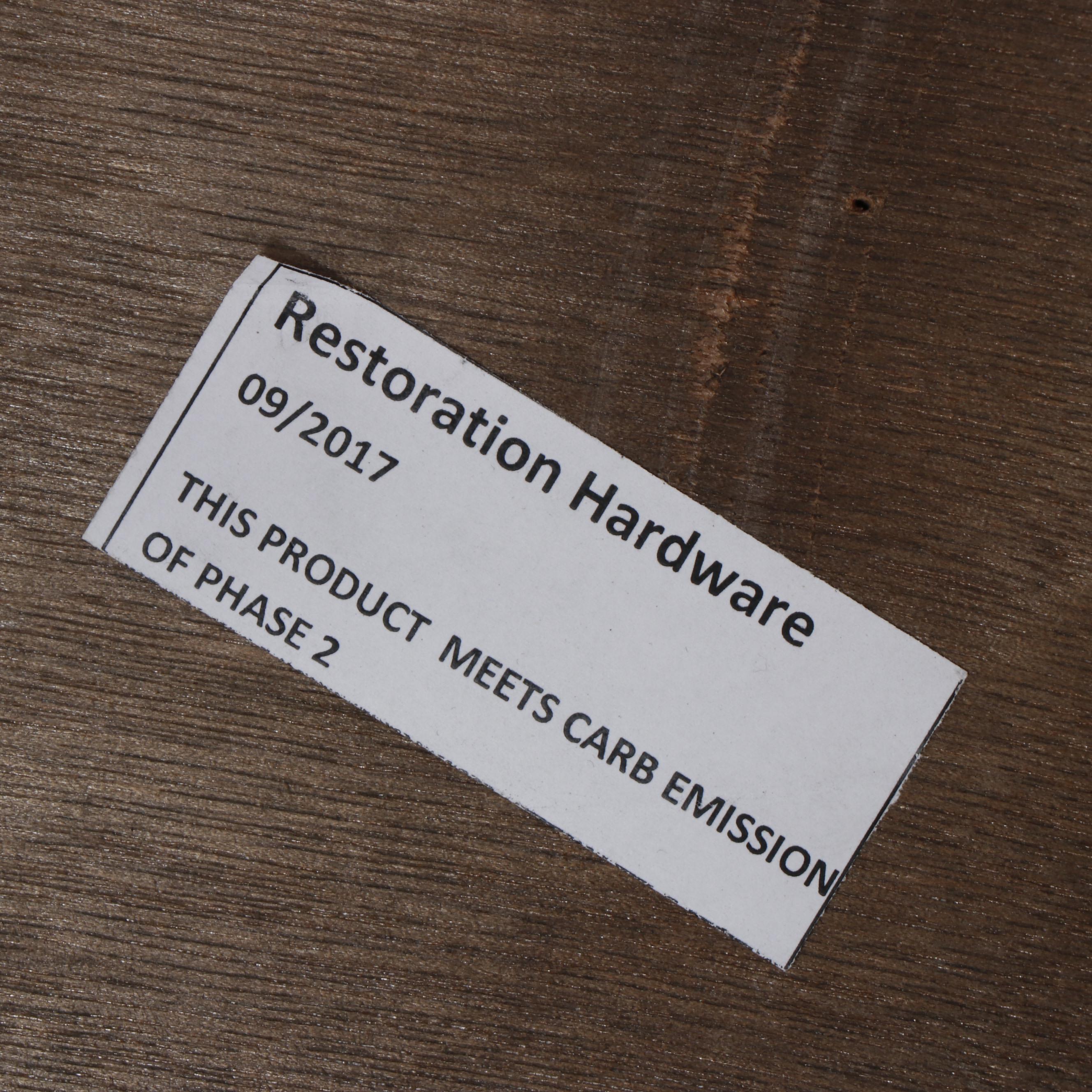 Restoration Hardware "Madeleine" Armless Counter Stool in Burnt Oak