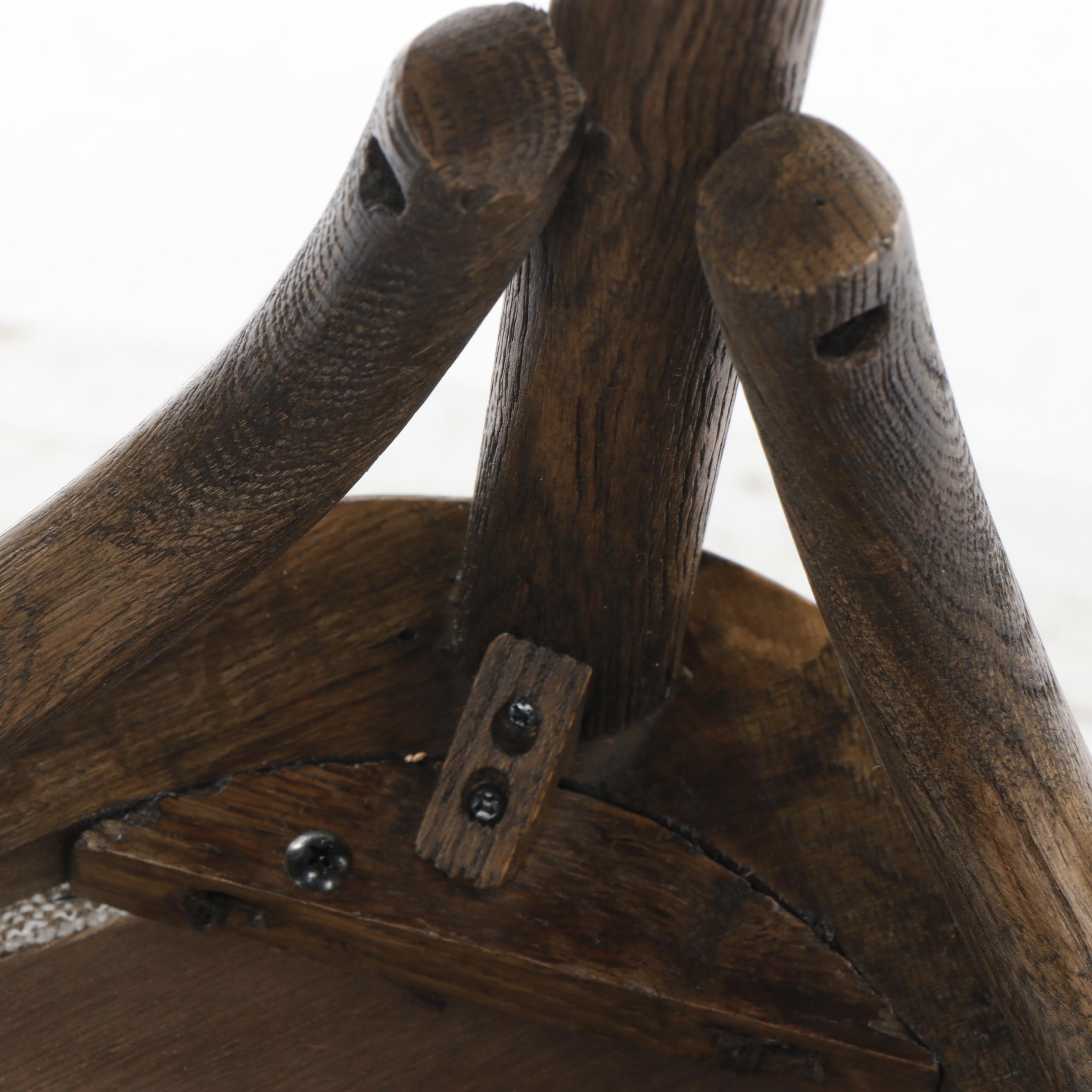 Restoration Hardware "Madeleine" Armless Counter Stool in Burnt Oak