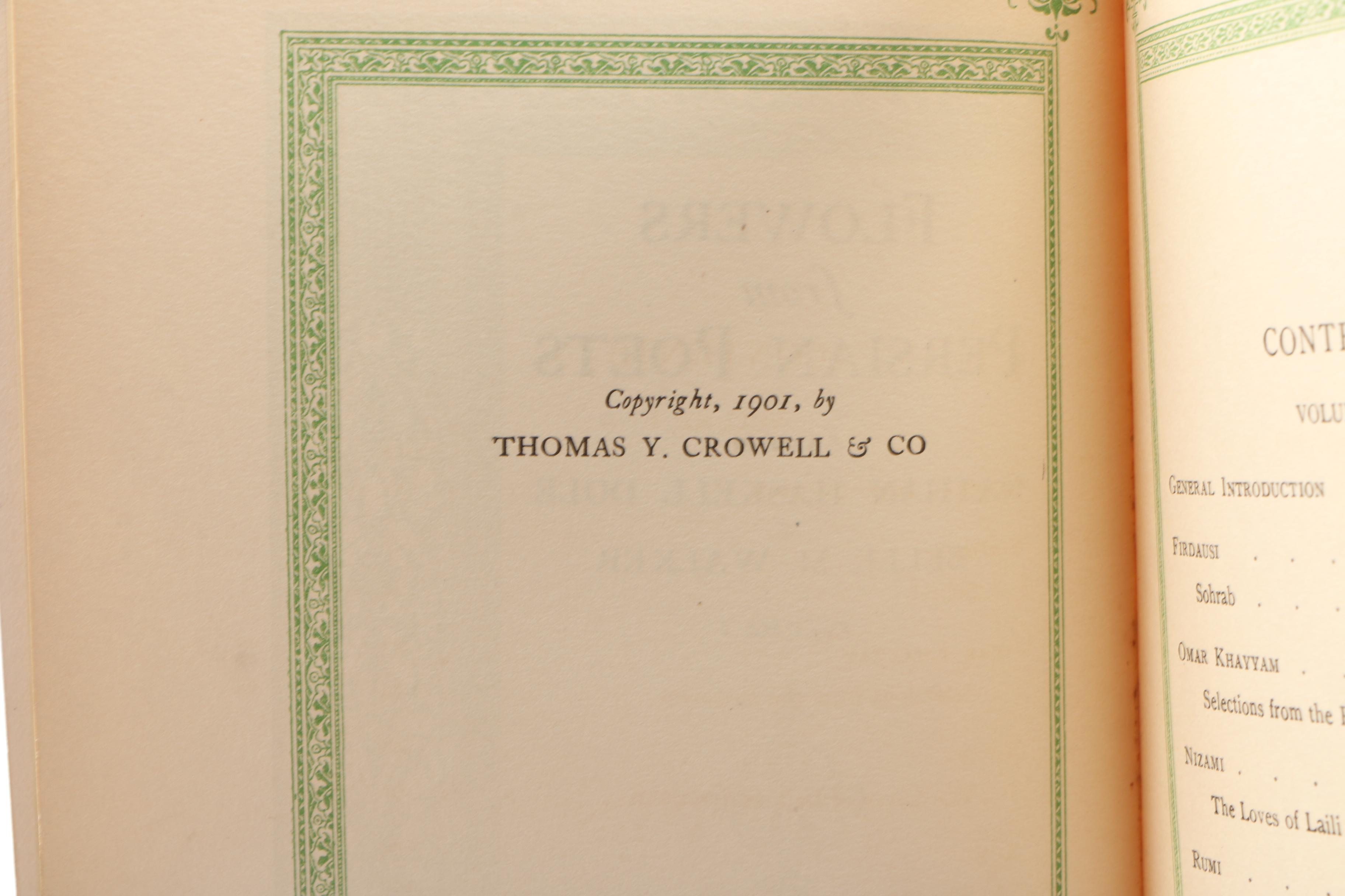 "Flowers from Persian Poets" Edited by Nathan Haskell Dole and Belle M. Walker