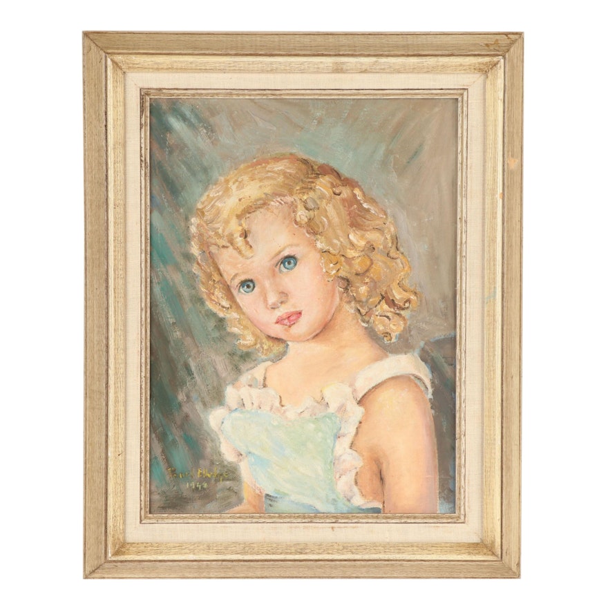 Pearl Elledge Portrait Oil Painting
