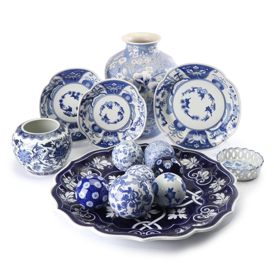 Chinese Blue and White Vases and Decorative Tableware