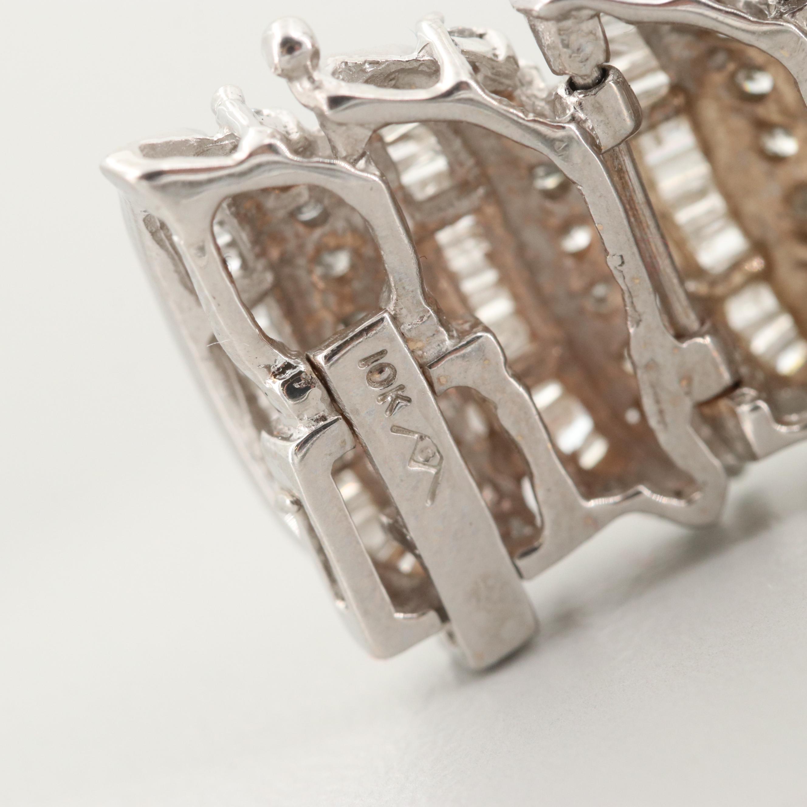 10K White Gold 10.04 CTW Diamond Bracelet